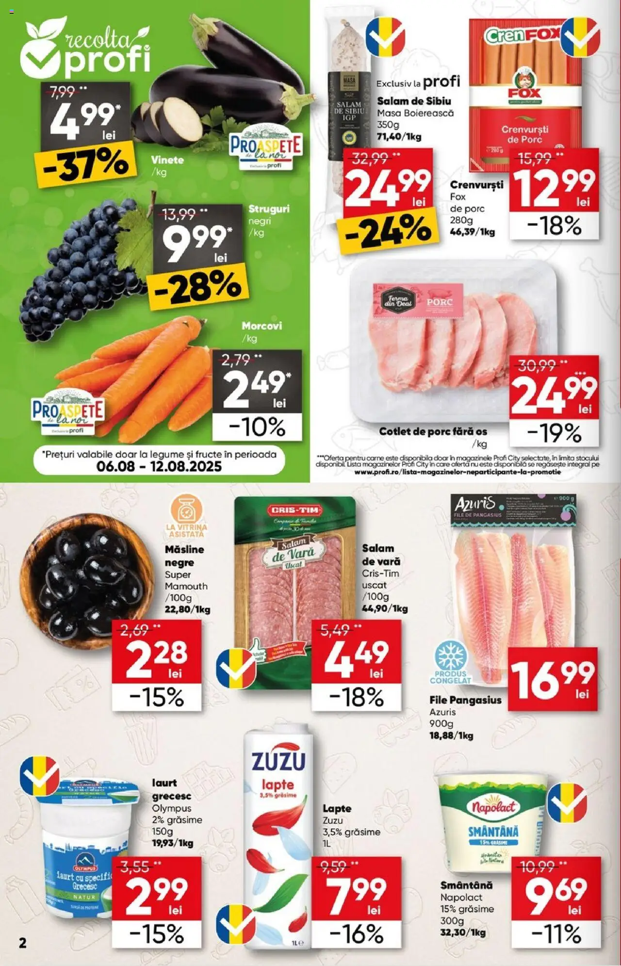 Catalog Profi City nou – valabil de la 06.08.2025 | Pagină: 2 | Produse: Struguri, Vitrină, Crenvurști, Esmer şeker