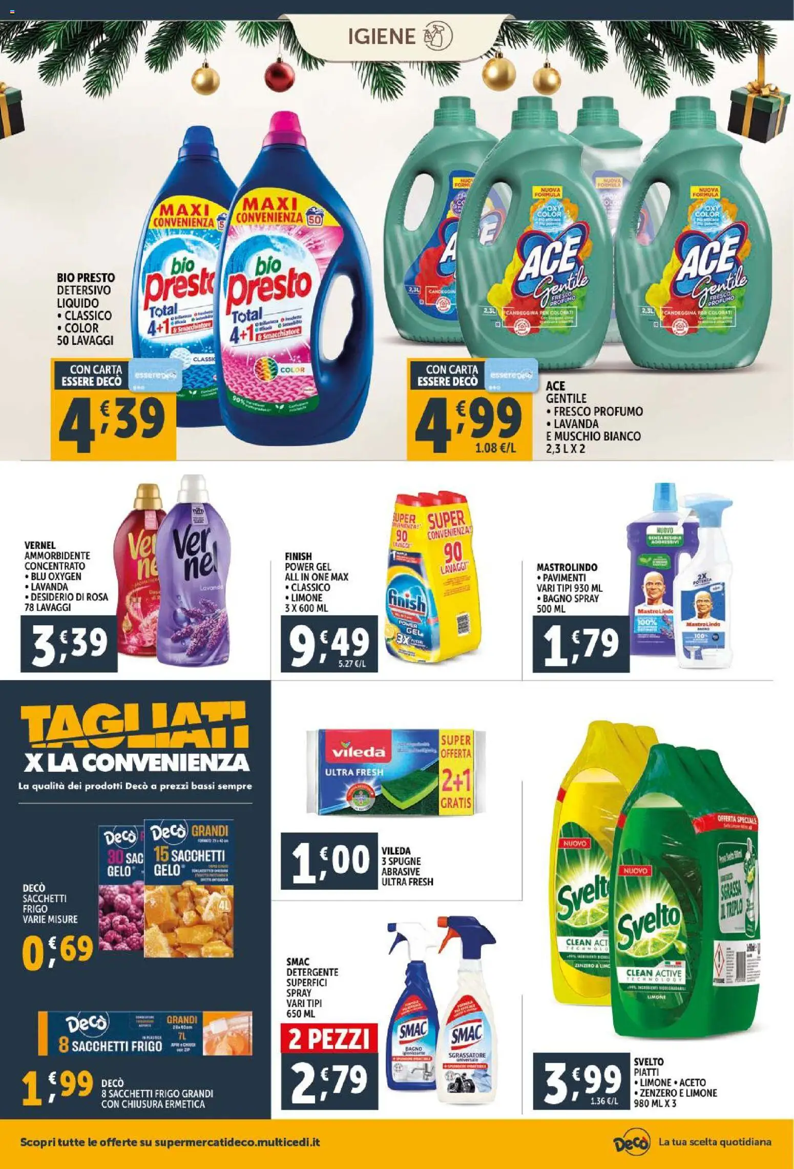 Volantino Decò del 15.12.2025 | Pagina: 26 | Prodotti: Smacchiatore, Detergente, Sgrassatore, Lavanda