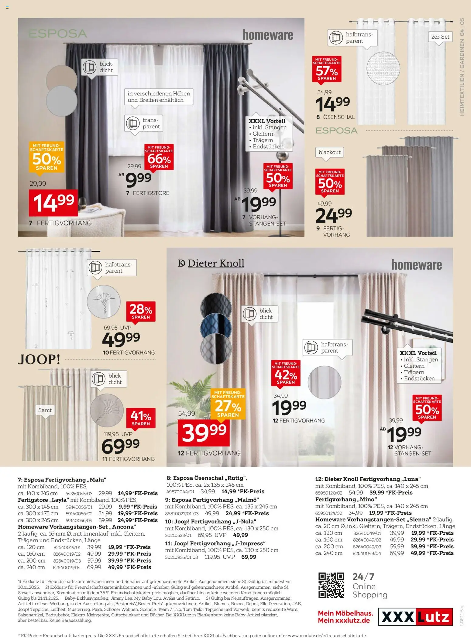 XXXL Lutz Winterzeit – gültig ab 16.11.2025 | Seite: 5 | Produkte: Vorhang