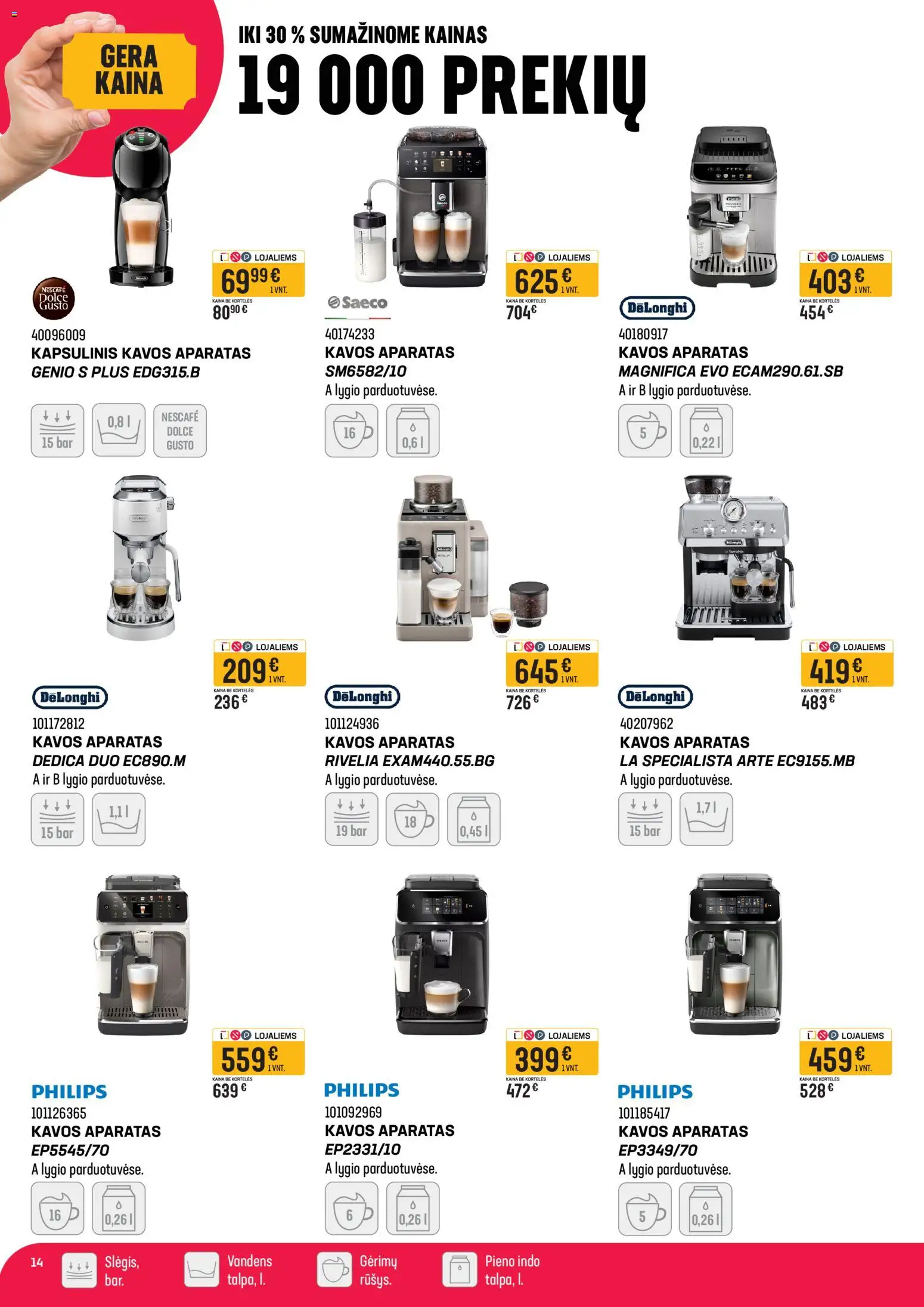 Senukai akcijos nuo 12.03.2026 | Puslapis: 14 | Prekių: Kavos aparatas