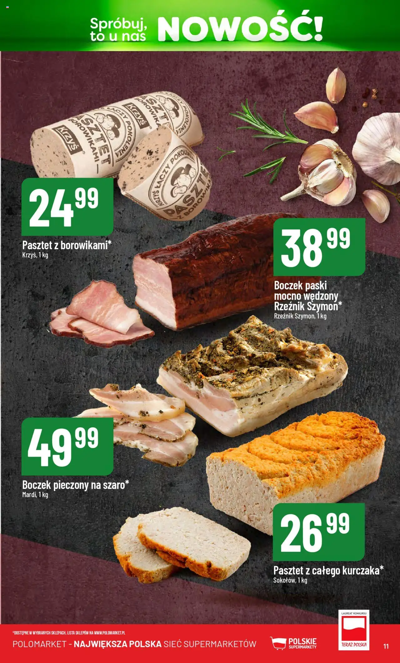 POLOmarket Gazetka - Nowości od 14.10.2025 | Strona: 11 | Produkty: Boczek
