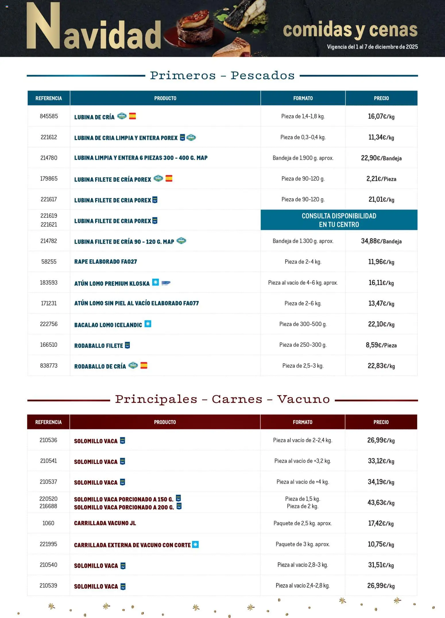 Makro - Cena Navidad Sur │ válido desde el 01.12.2025 | Página: 2 | Productos: Filete, Bandeja