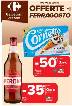 Anteprima del volantino Carrefour	Market catalogo valido a partire dal 07.08.2025