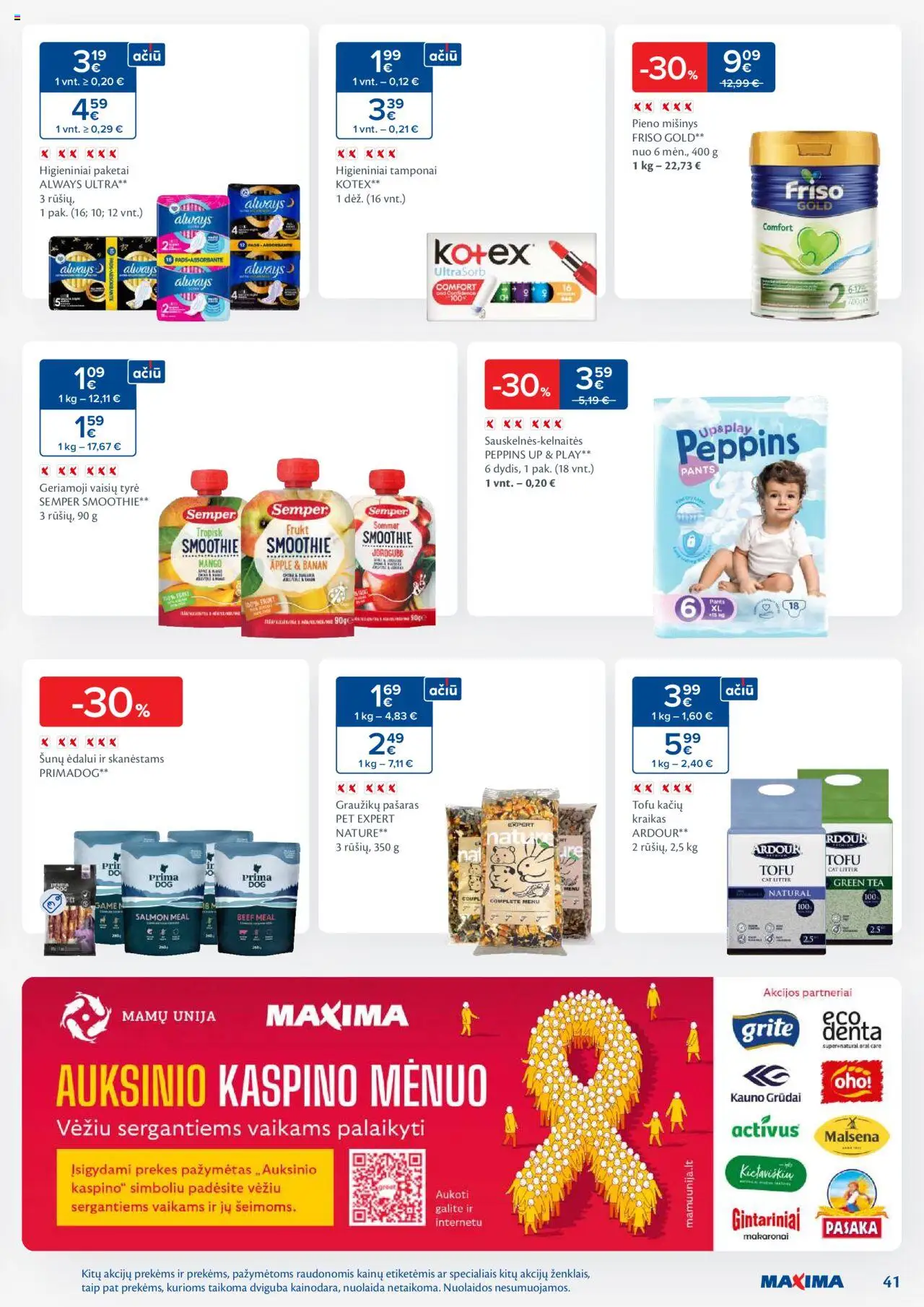 MAXIMA akcijos nuo 09.09.2025 | Puslapis: 41 | Prekių: Tyrė, Makaronai