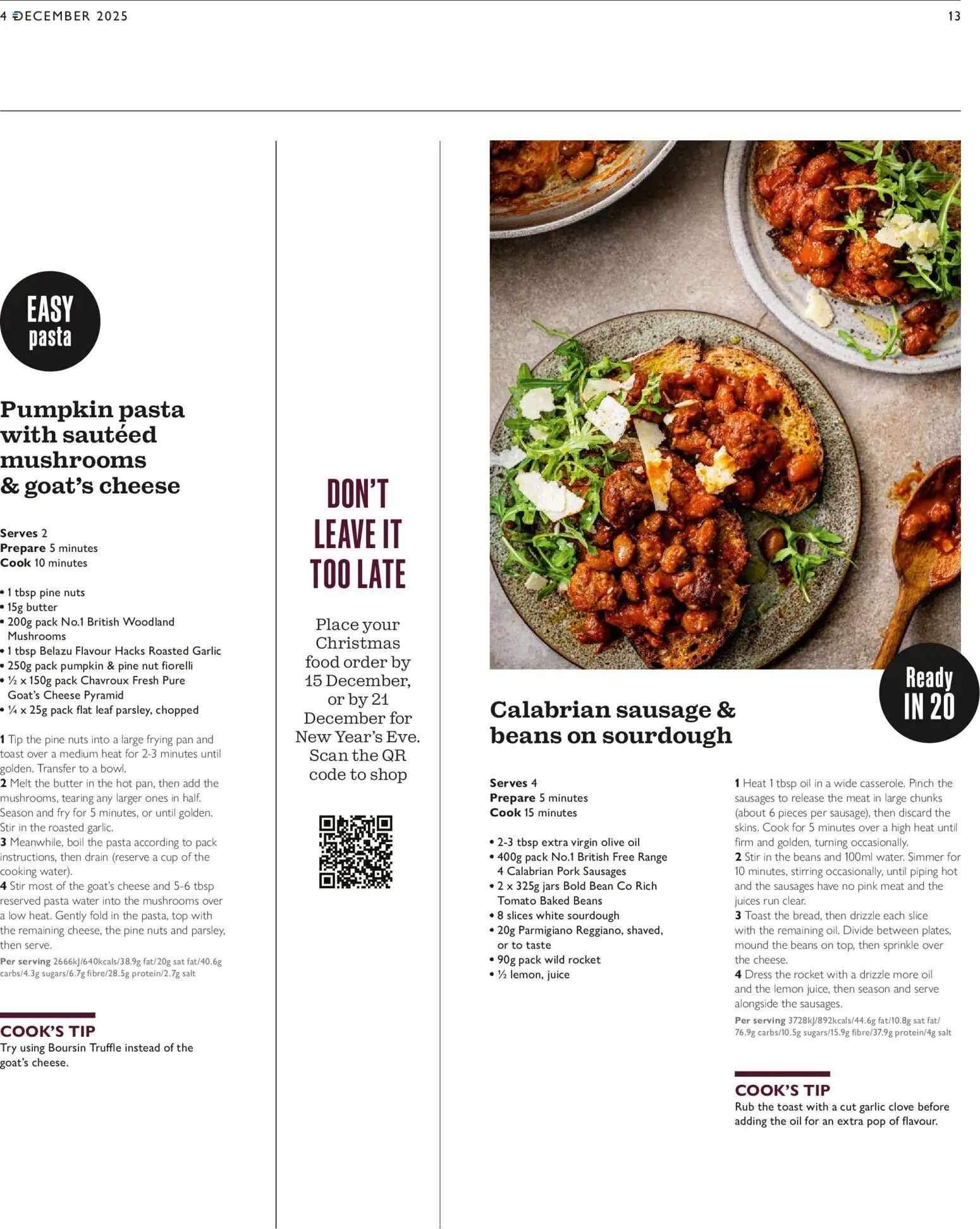 {H1} | Page: 13 | Products: Olive oil, Cheese, Pork, Lemon