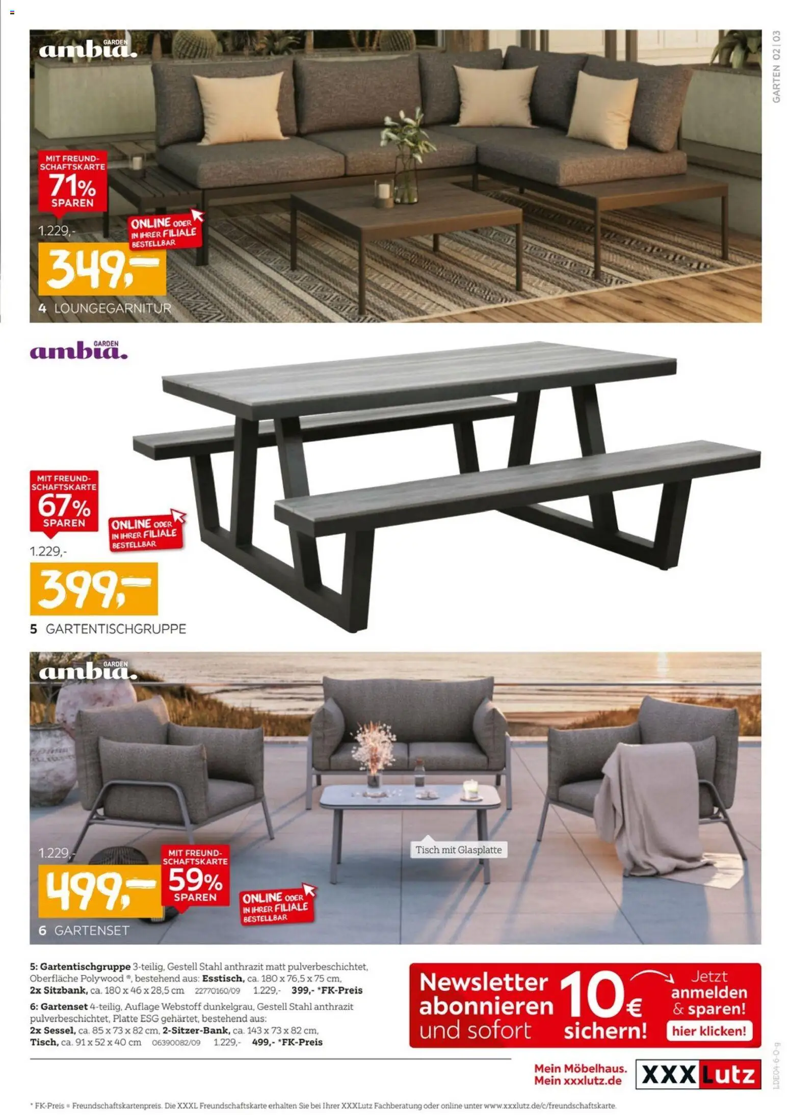 XXXLutz Garten-Preishits – gültig ab 04.04.2026 | Seite: 3 | Produkte: Tisch