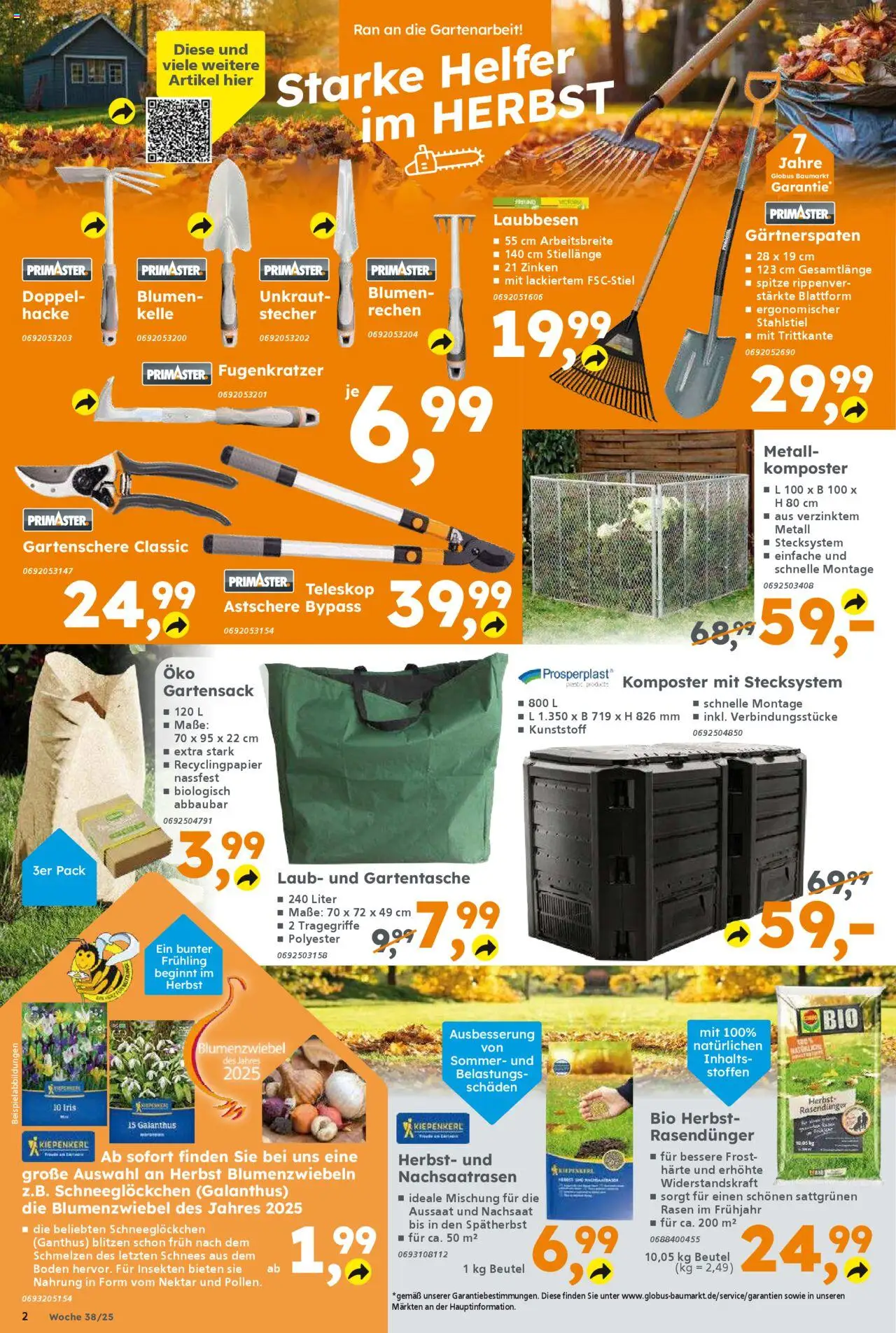 Globus Baumarkt Prospekt 	 – gültig ab 15.09.2025 | Seite: 2 | Produkte: Blumen