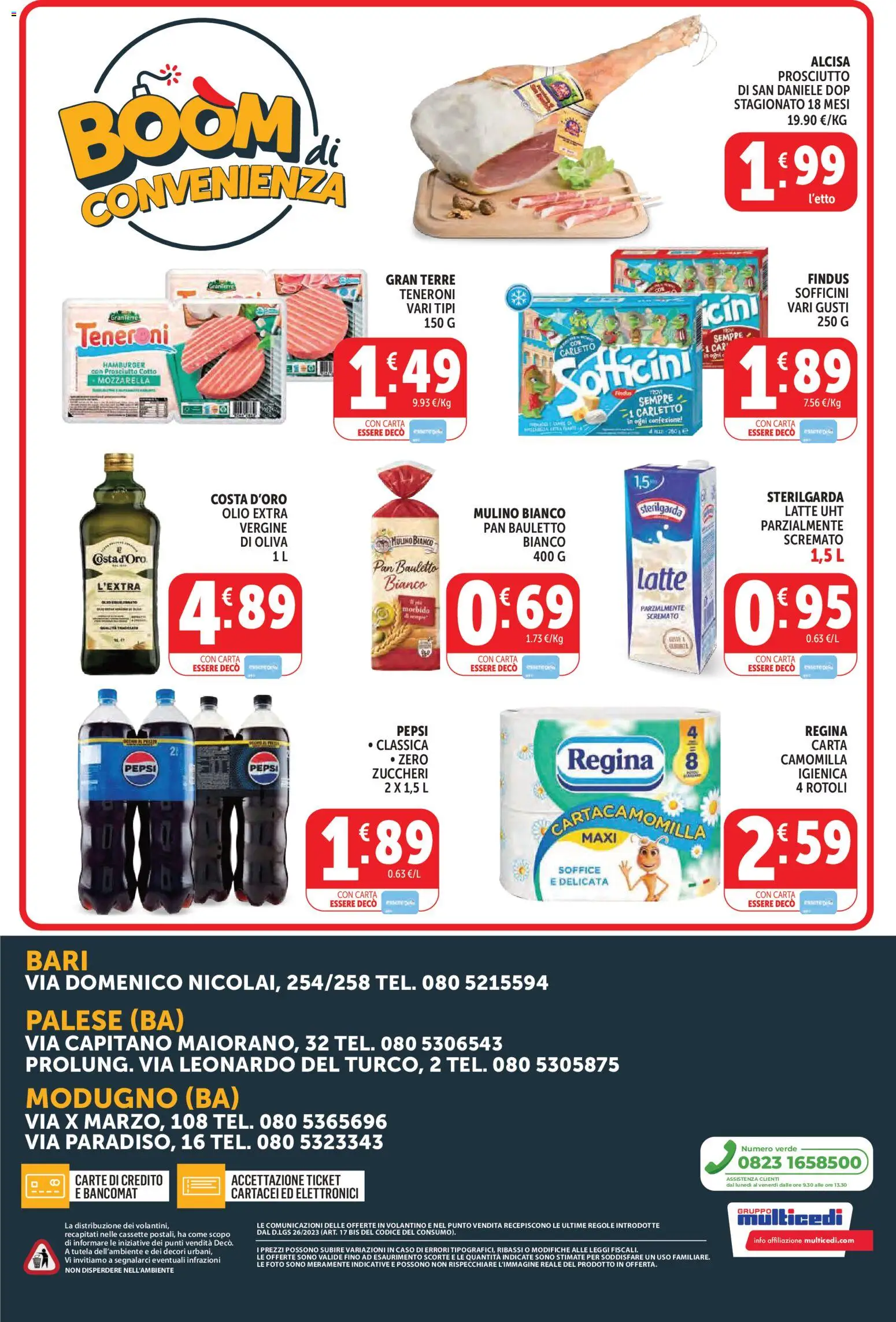 Volantino Decò del 09.04.2026 | Pagina: 12 | Prodotti: Mozzarella, Latte, Olio, Prosciutto