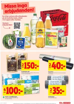 ICA Kvantum reklamblad aktuell från 28.07.2025 | Sida: 7 | Produkter: Avfallspåsar, Hushållspapper, Toalett, Coca cola