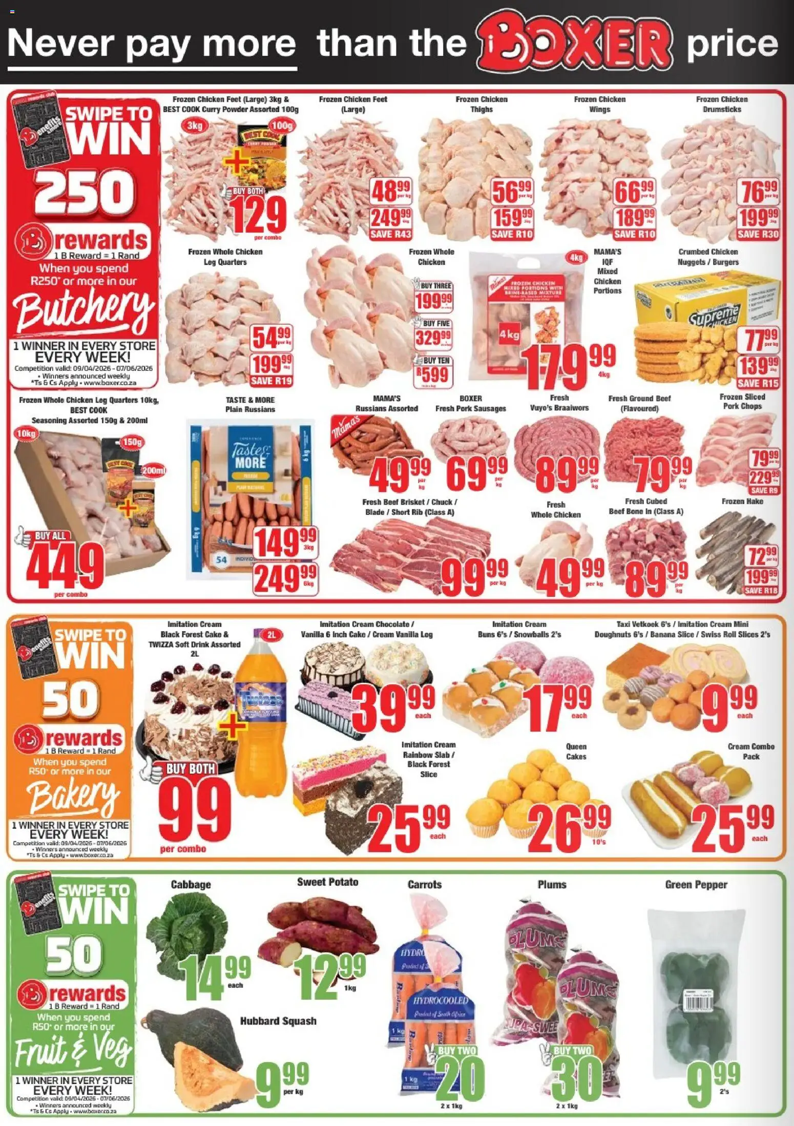 New Boxer catalogue – valid from 09.04.2026 | Page: 2 | Products: Cake, Powder, Seasoning, Fruit