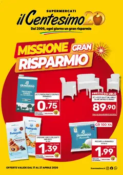 Anteprima del volantino Il Centesimo volantino valido a partire dal 17.04.2026