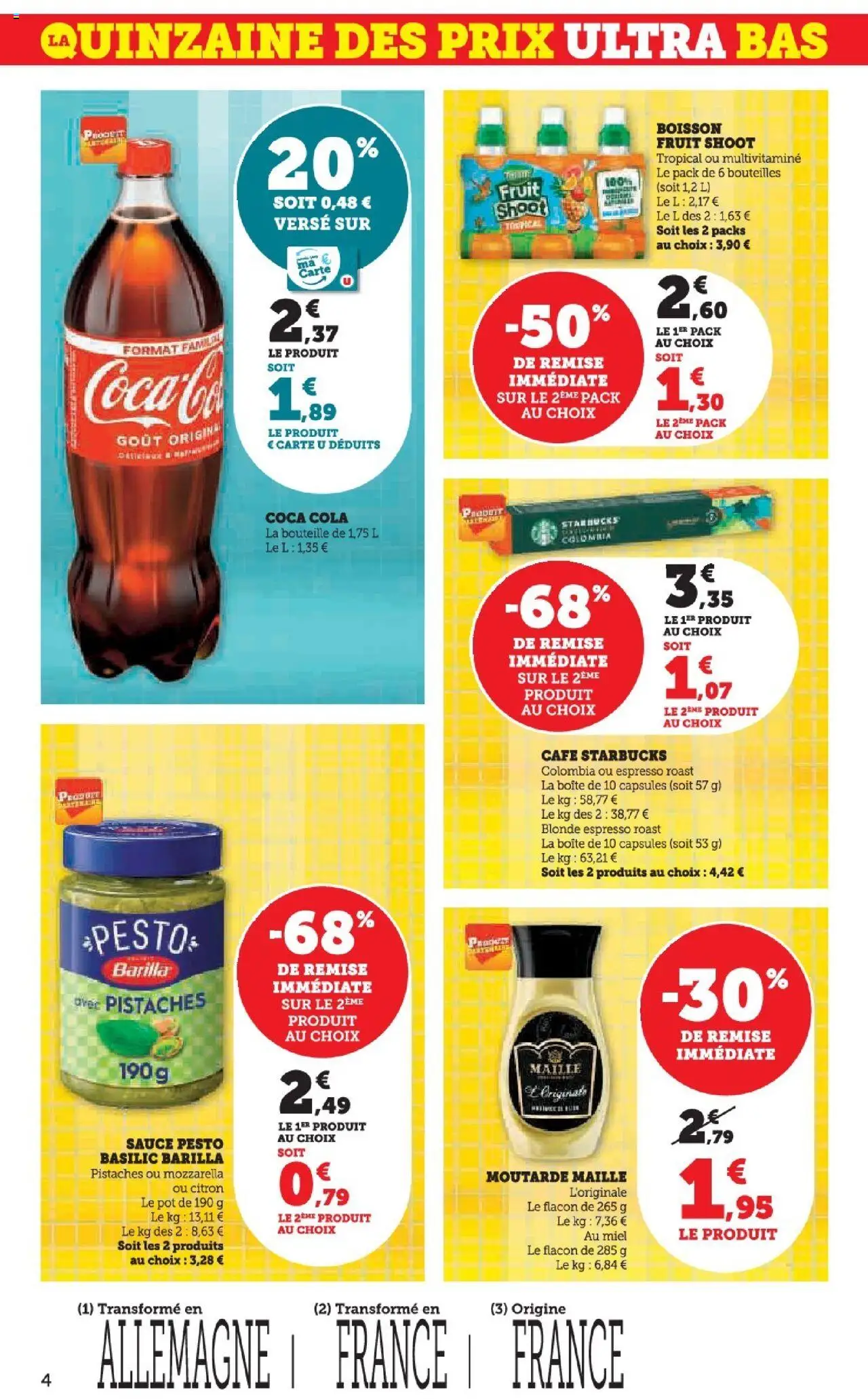  | Page: 4 | Produits: Citron, Pistaches, Coca cola, Café