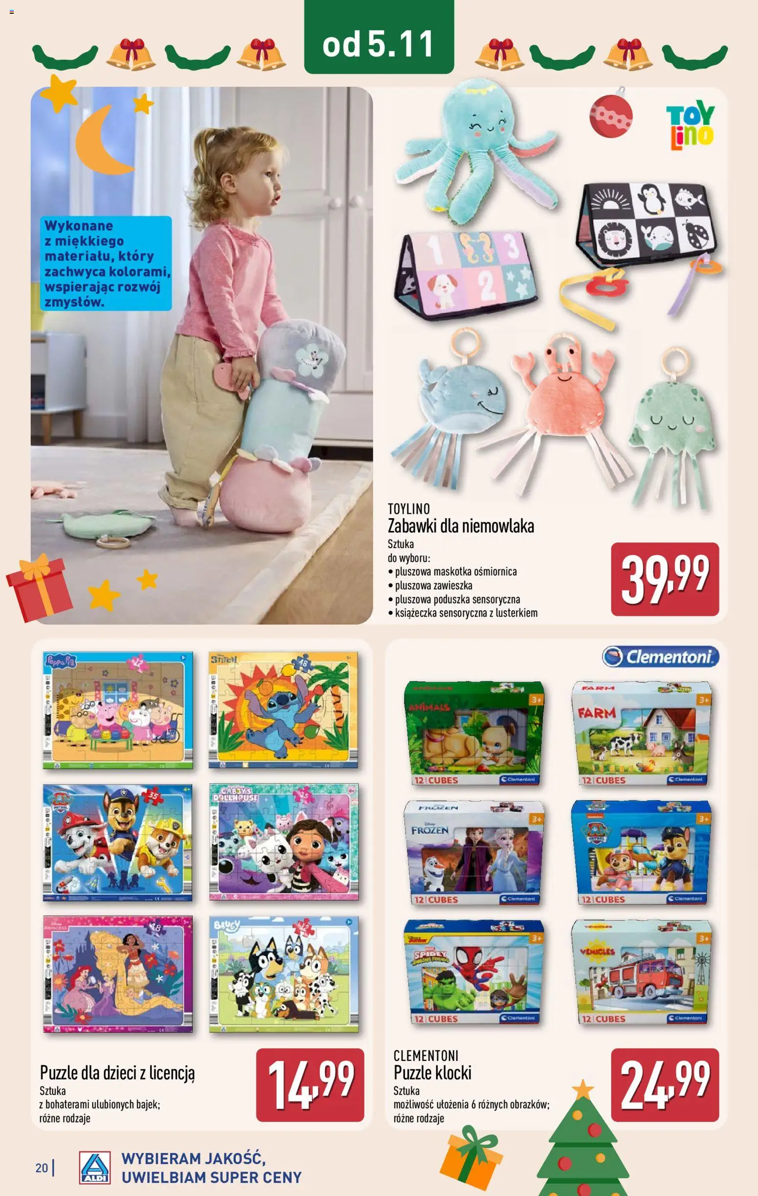 Aldi Gazetka - Katalog zabawek od 05.11.2025 | Strona: 20 | Produkty: Poduszka