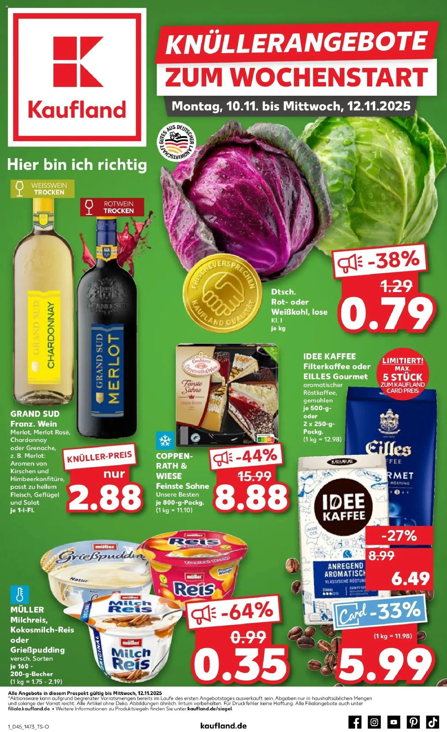 Kaufland prospekt Strausberg	 – gültig ab 10.11.2025 | Seite: 1 | Produkte: Weißwein, Rotwein, Wein, Salat