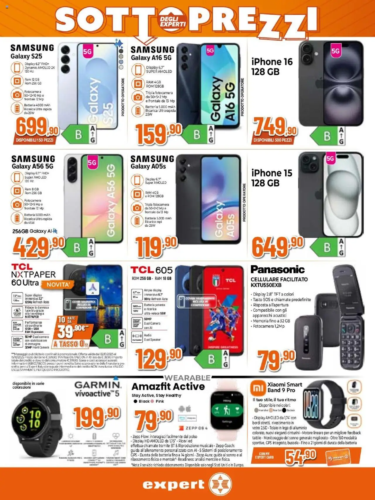 Volantino Expert del 02.10.2025 | Pagina: 2 | Prodotti: Iphone, Audio, Fotocamera, Speaker
