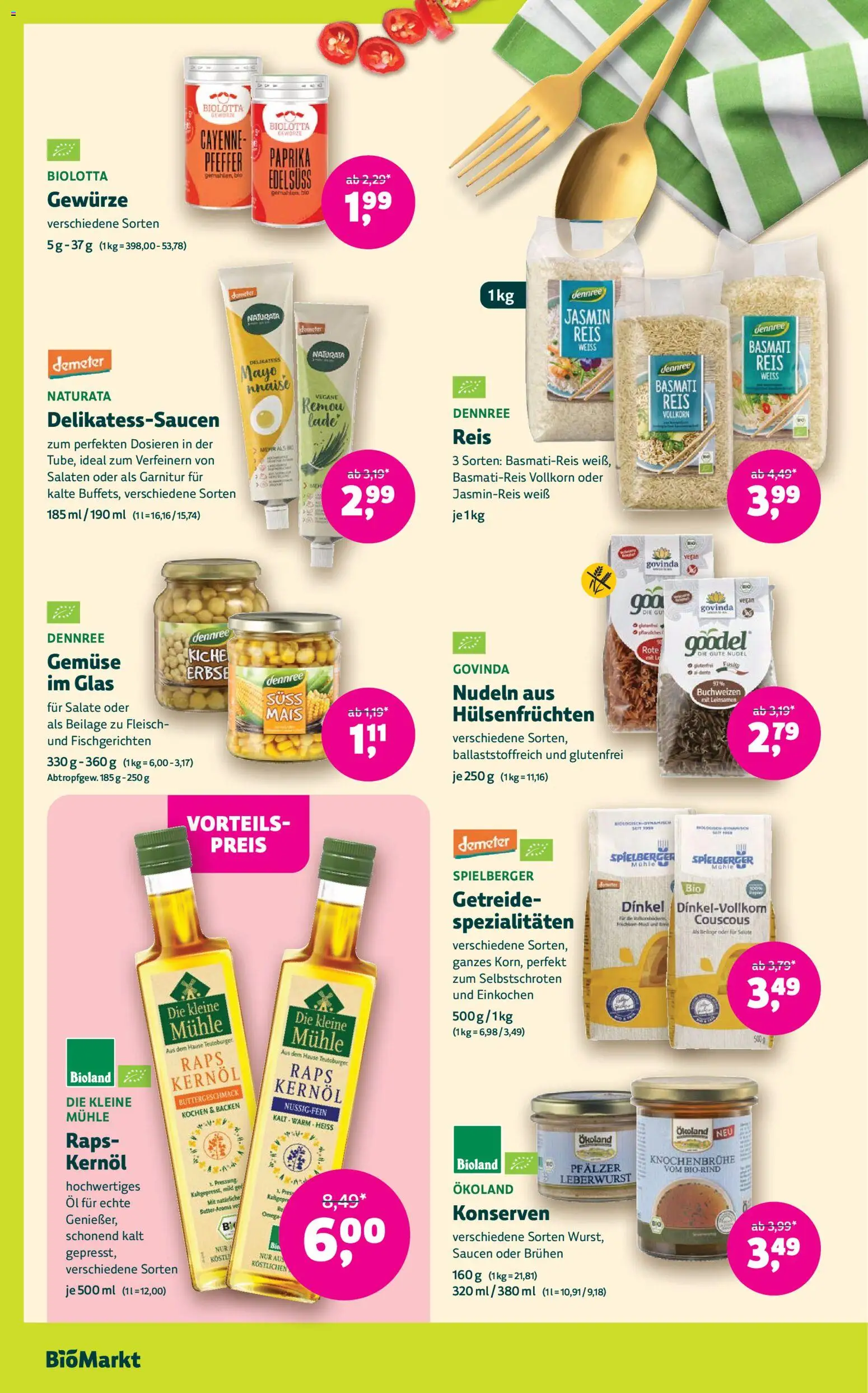 BioMarkt Prospekt – gültig ab 11.03.2026 | Seite: 8 | Produkte: Mühle, Öl, Paprika, Nudeln