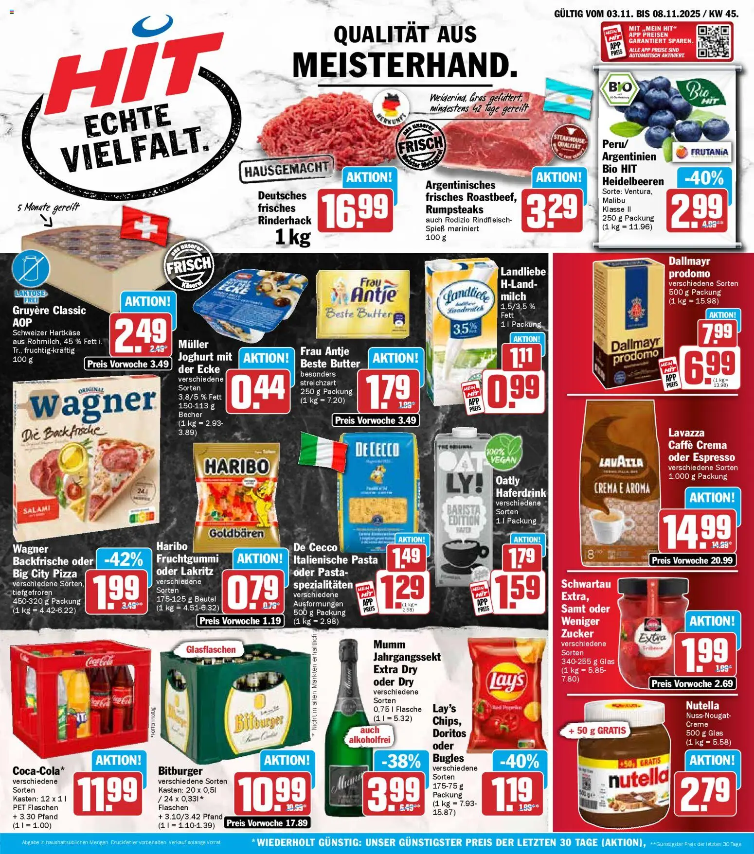 HIT - Hessen – gültig ab 03.11.2025 | Seite: 1 | Produkte: Haribo, Joghurt, Pasta, Salami