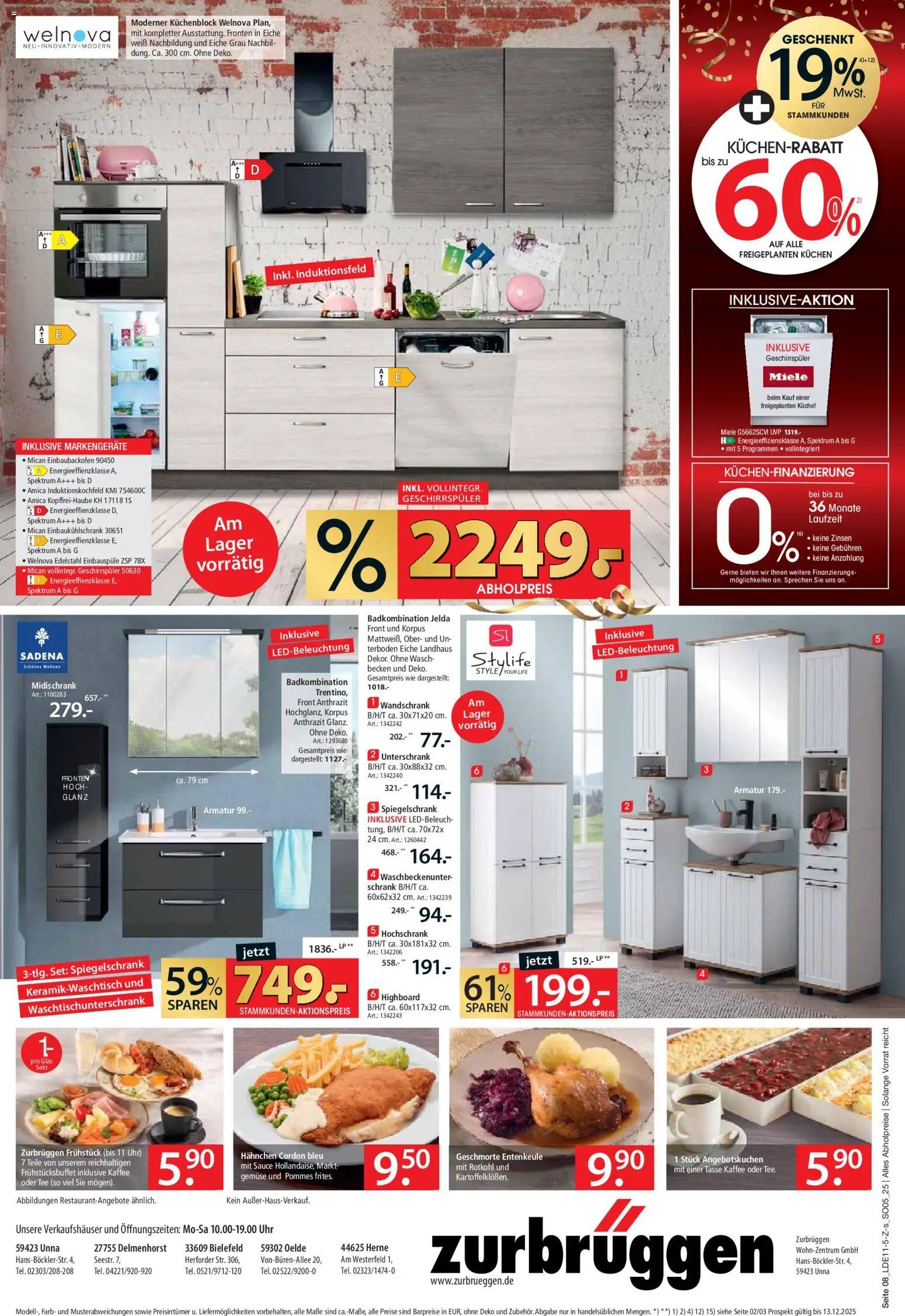 Zurbrüggen - Jubel-Finale – gültig ab 29.11.2025 | Seite: 8 | Produkte: Küchenblock, Küche, Midischrank, Uhr