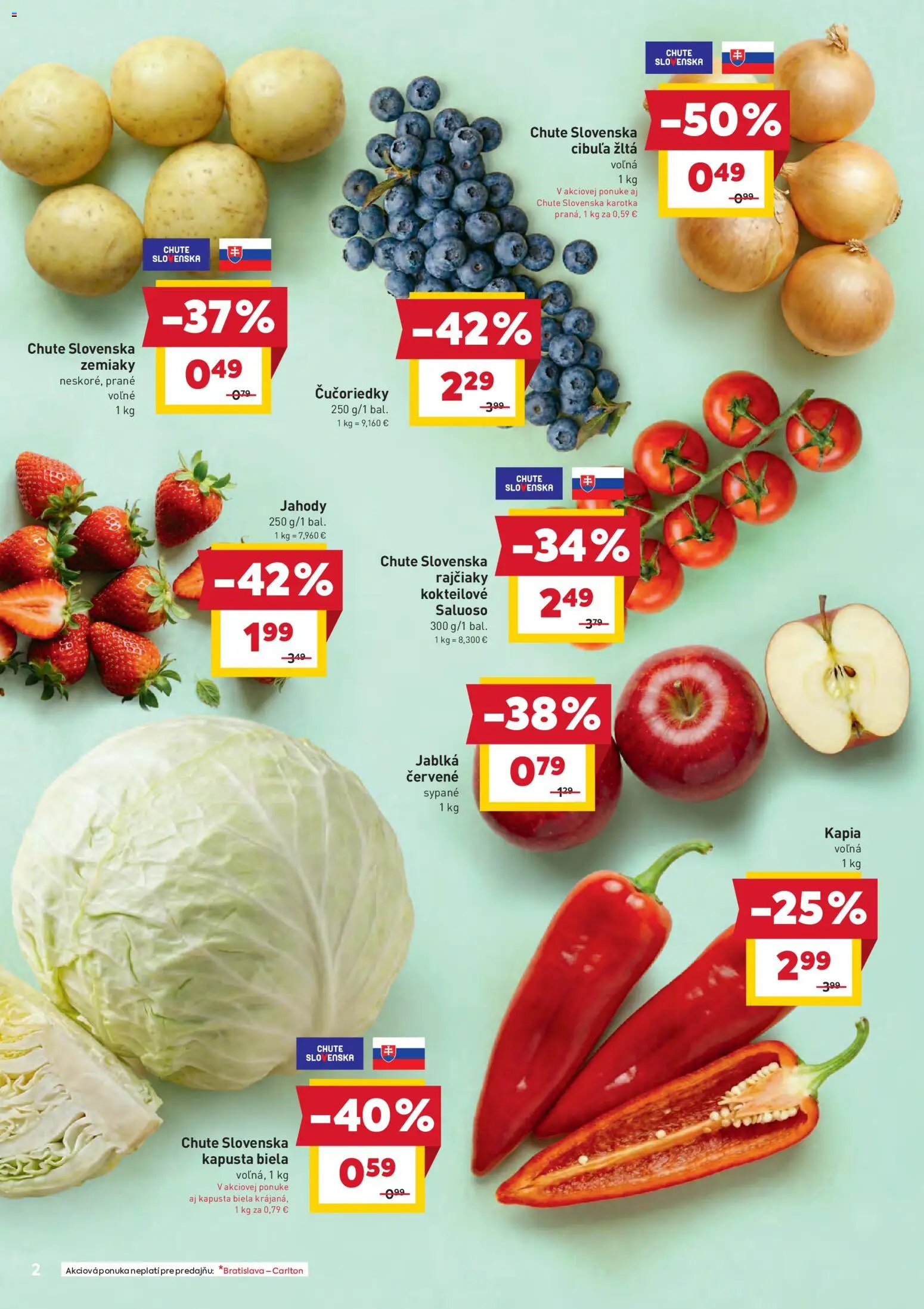 Nové Billa akcie – leták je platný od 28.01.2026 | Strana: 4 | Produkty: Jablká, Kapusta biela, Čučoriedky, Zemiaky