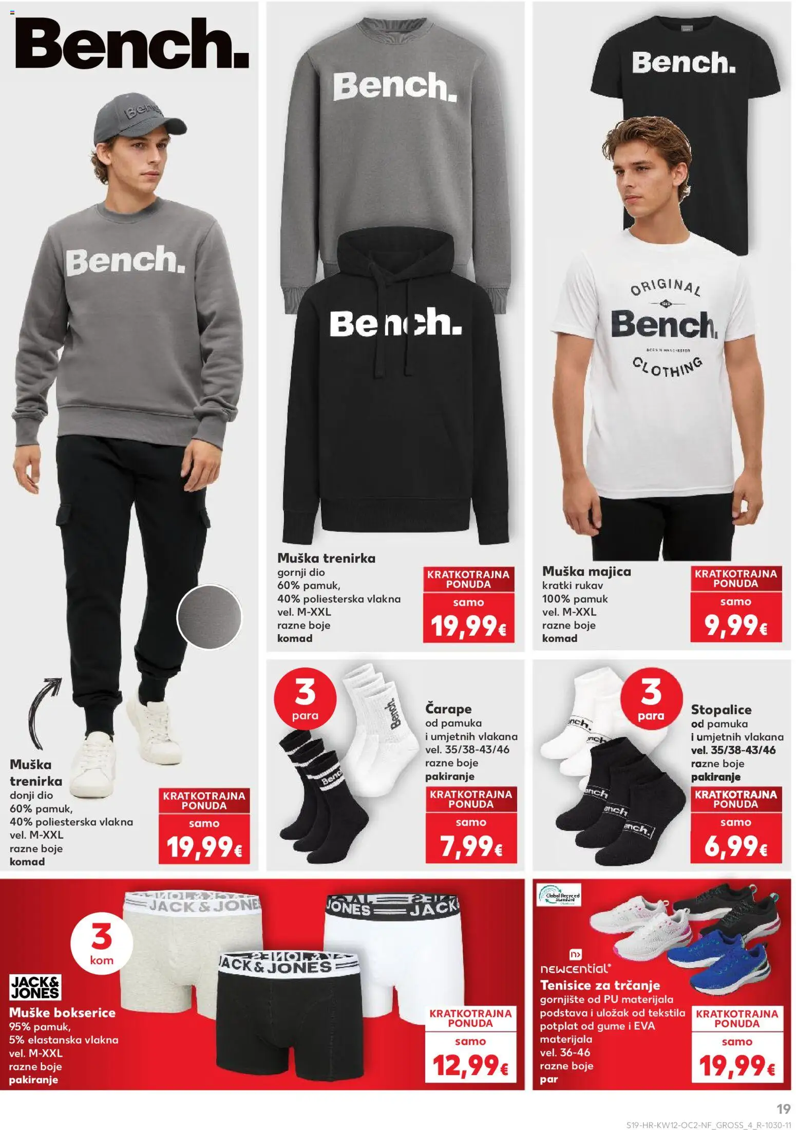 Kaufland katalog | vrijedi od 18.03.2026 | Stranica: 19 | Proizvodi: Majica, Čarape, Tenisice, Trenirka