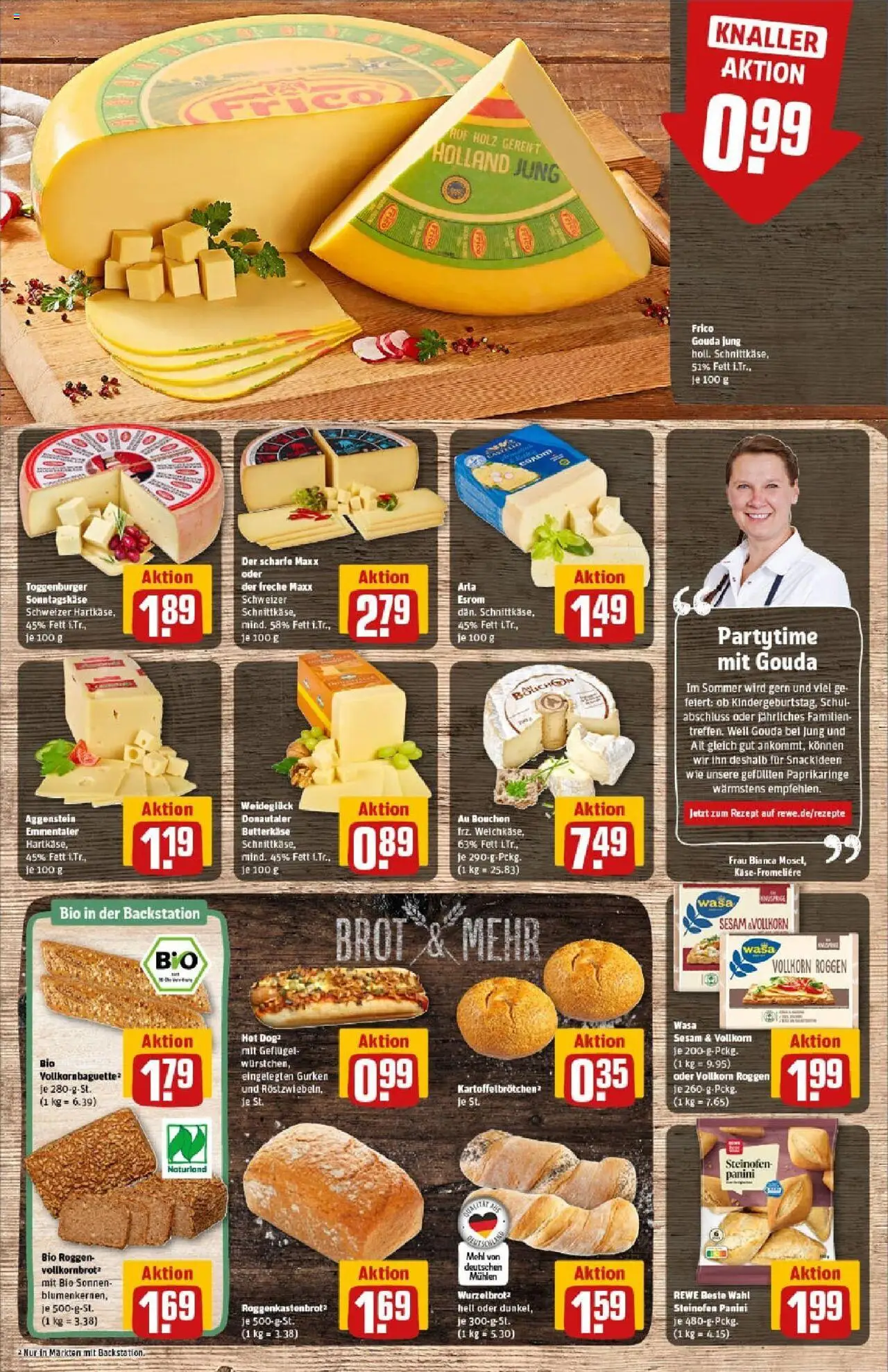 Rewe prospekt Heidenheim	 - gültig ab dem 22.06.2025 | Seite: 11 | Produkte: Gouda, Baguette, Brot, Gurken
