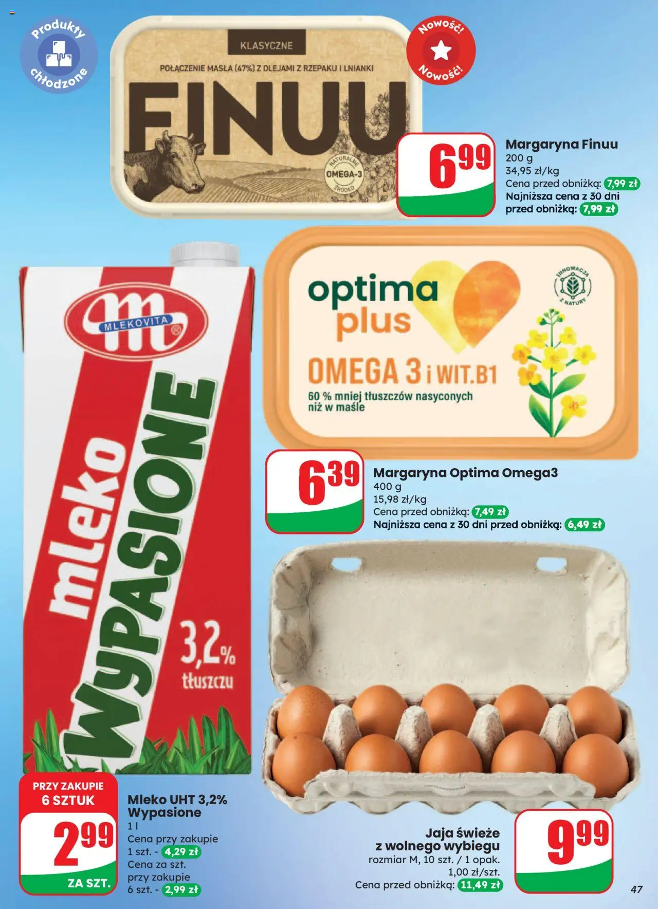 Dino Gazetka od 13.08.2025 | Strona: 47 | Produkty: Margaryna, Mleko, Jaja