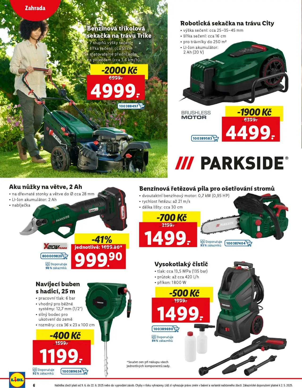 Lidl leták - Magazín červen od 09.06.2025 | Strana: 6 | Produkty: Buben, Sekačka, Vysokotlaký čistič, Aku nůžky