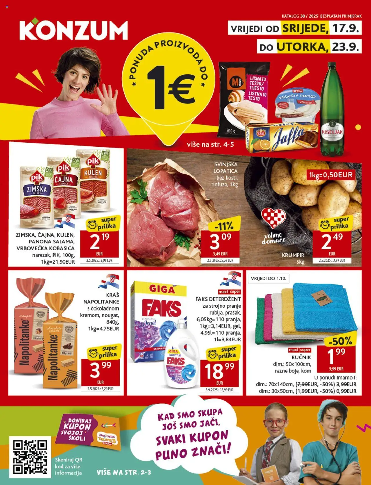 Konzum HR akciós ujság - amely érvényes a következő dátumtól: 17.09.2025 | Oldal: 1
