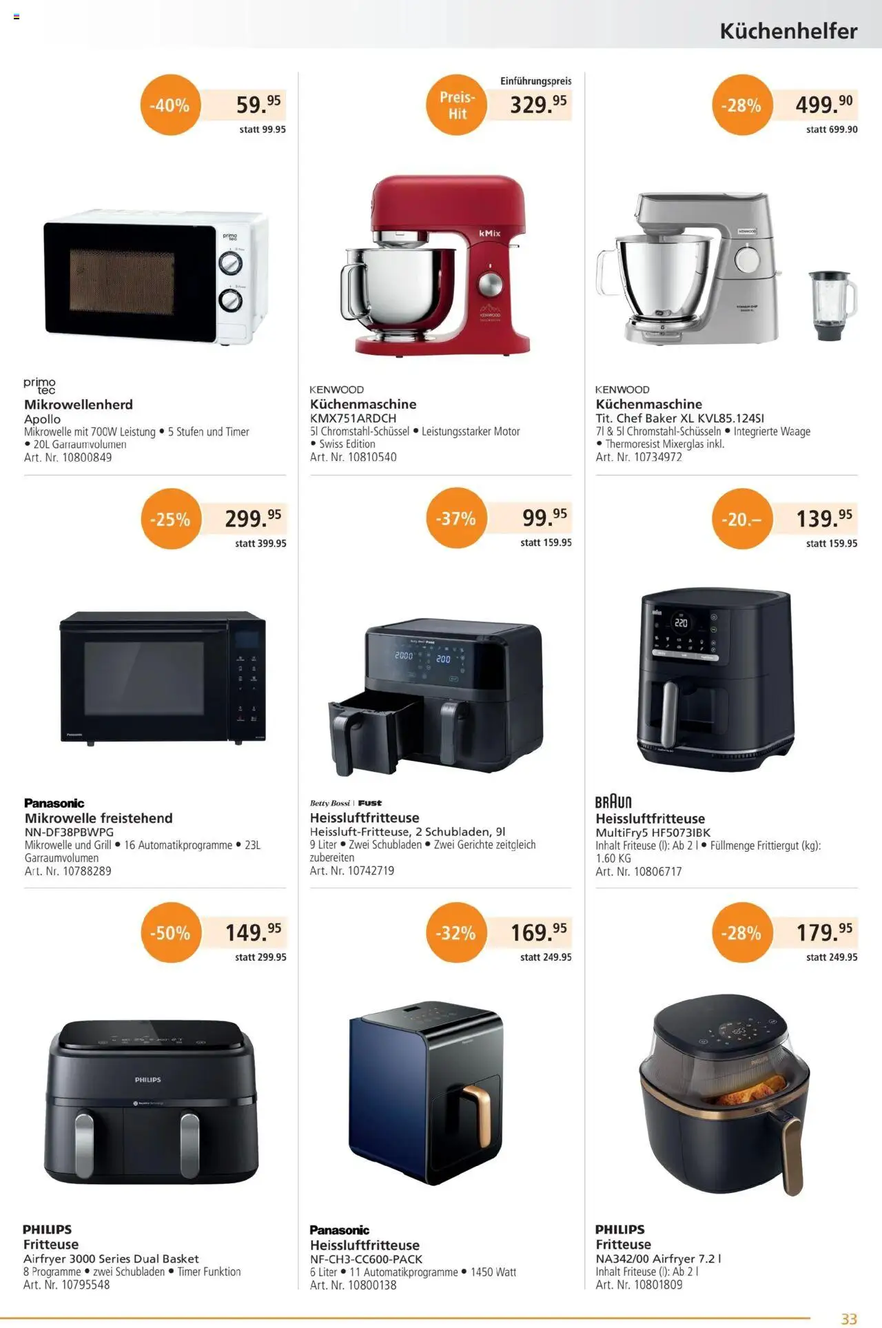 Fust Aktionen ab 28.07.2025 | Seite: 33 | Produkte: Friteuse, Fritteuse, Mikrowelle, Philips