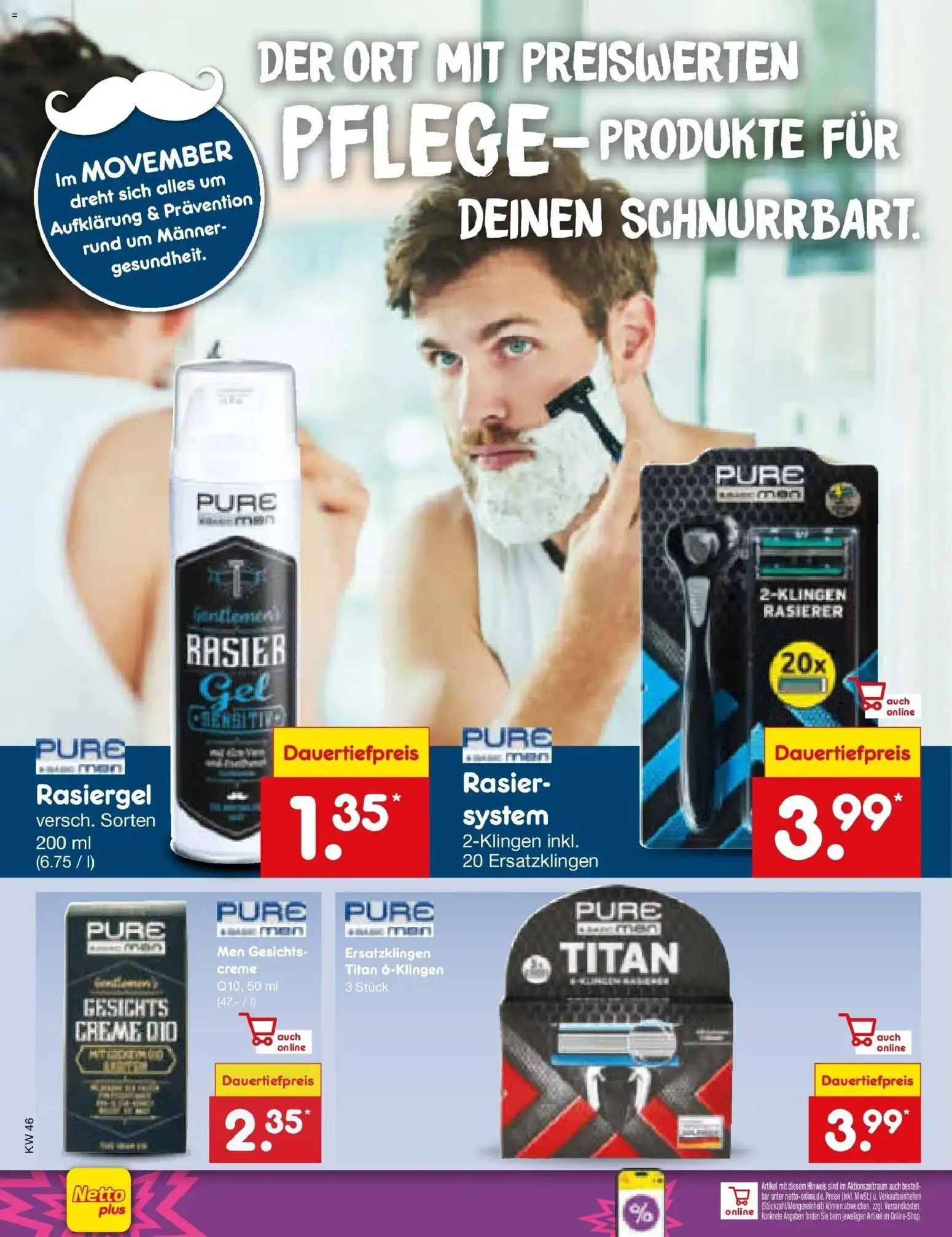 Netto Marken-Discount - Netto: Wochenangebote – gültig ab 10.11.2025 | Seite: 52 | Produkte: Rasierer, Creme