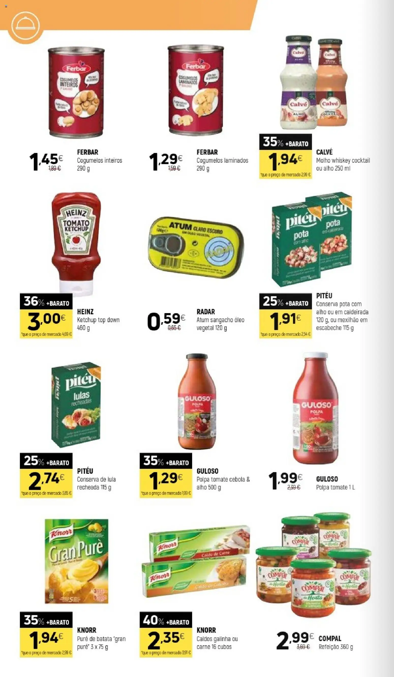 Coviran folheto │ válido de 07.04.2026 | Página: 8 | Produtos: Knorr, Cebola, Ketchup, Cogumelos