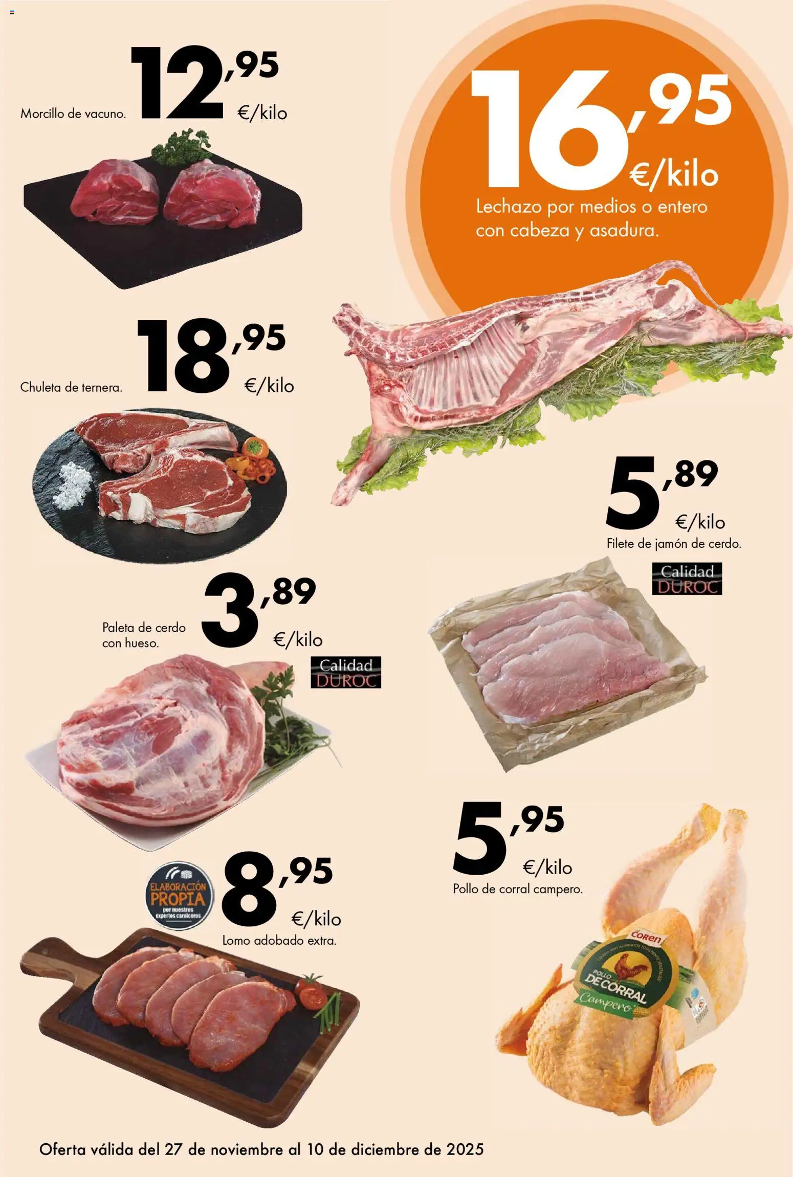 Lupa Supermercados folleto │ válido desde el 27.11.2025 | Página: 5 | Productos: Jamón, Cerdo, Filete