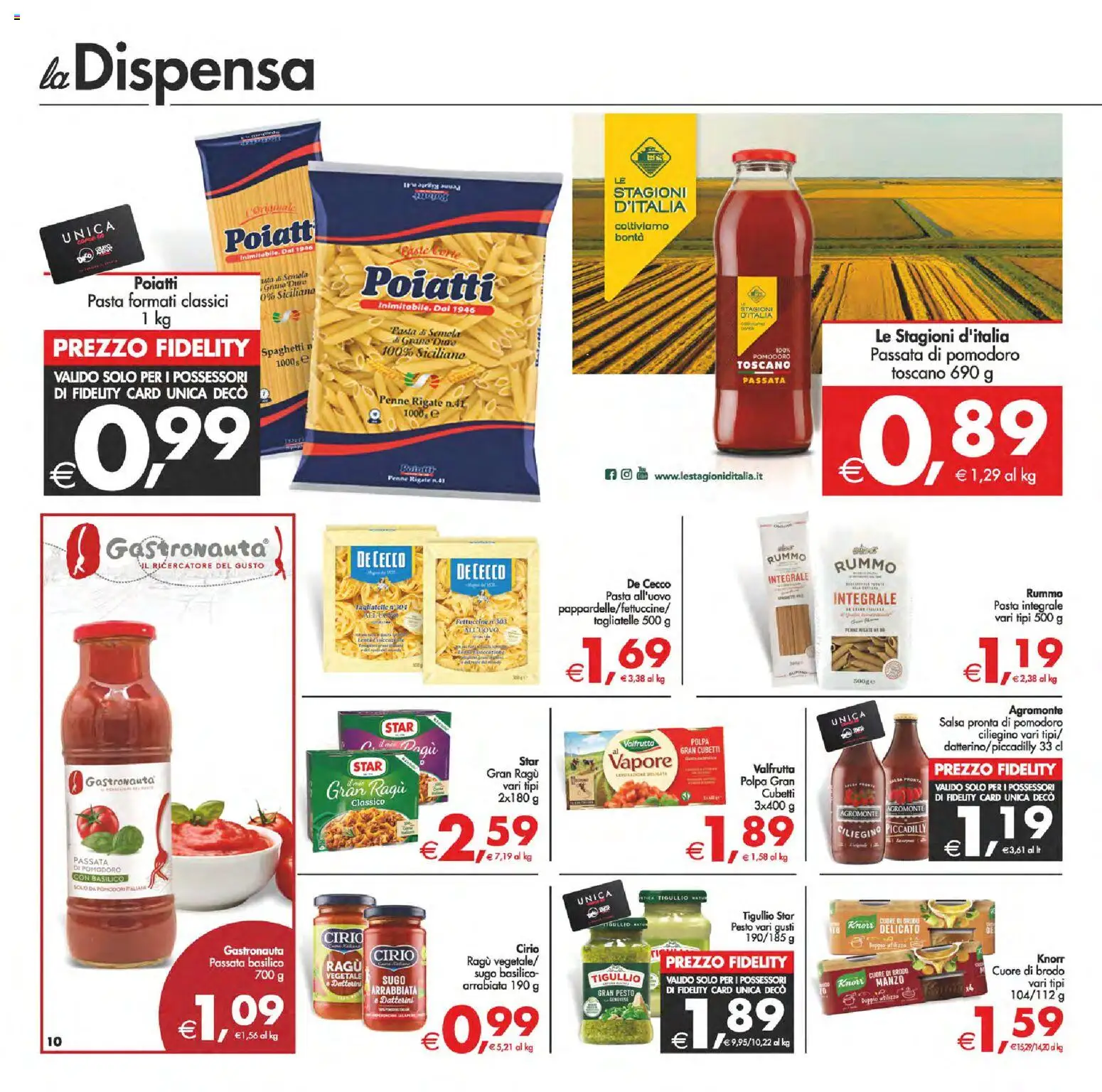 Volantino Decò del 24.02.2026 | Pagina: 11 | Prodotti: Tagliatelle, Pomodoro, Pasta, Passata di pomodoro