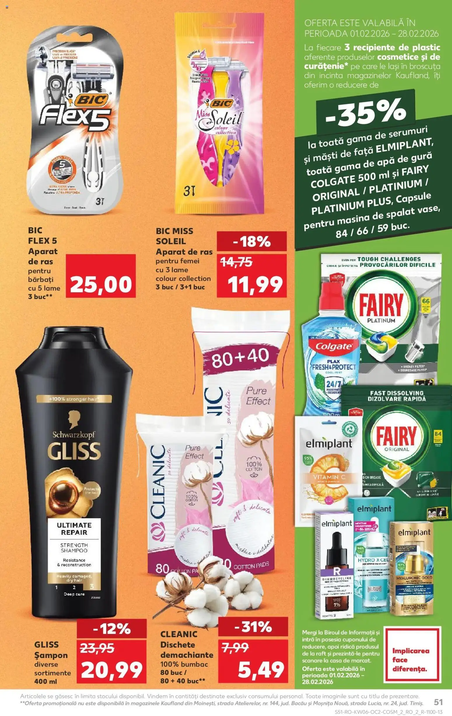 Noul catalog Kaufland – valabil de la 04.02.2026 | Pagină: 51 | Produse: Aparat De Ras, Recipiente, Șampon, Apă de gură