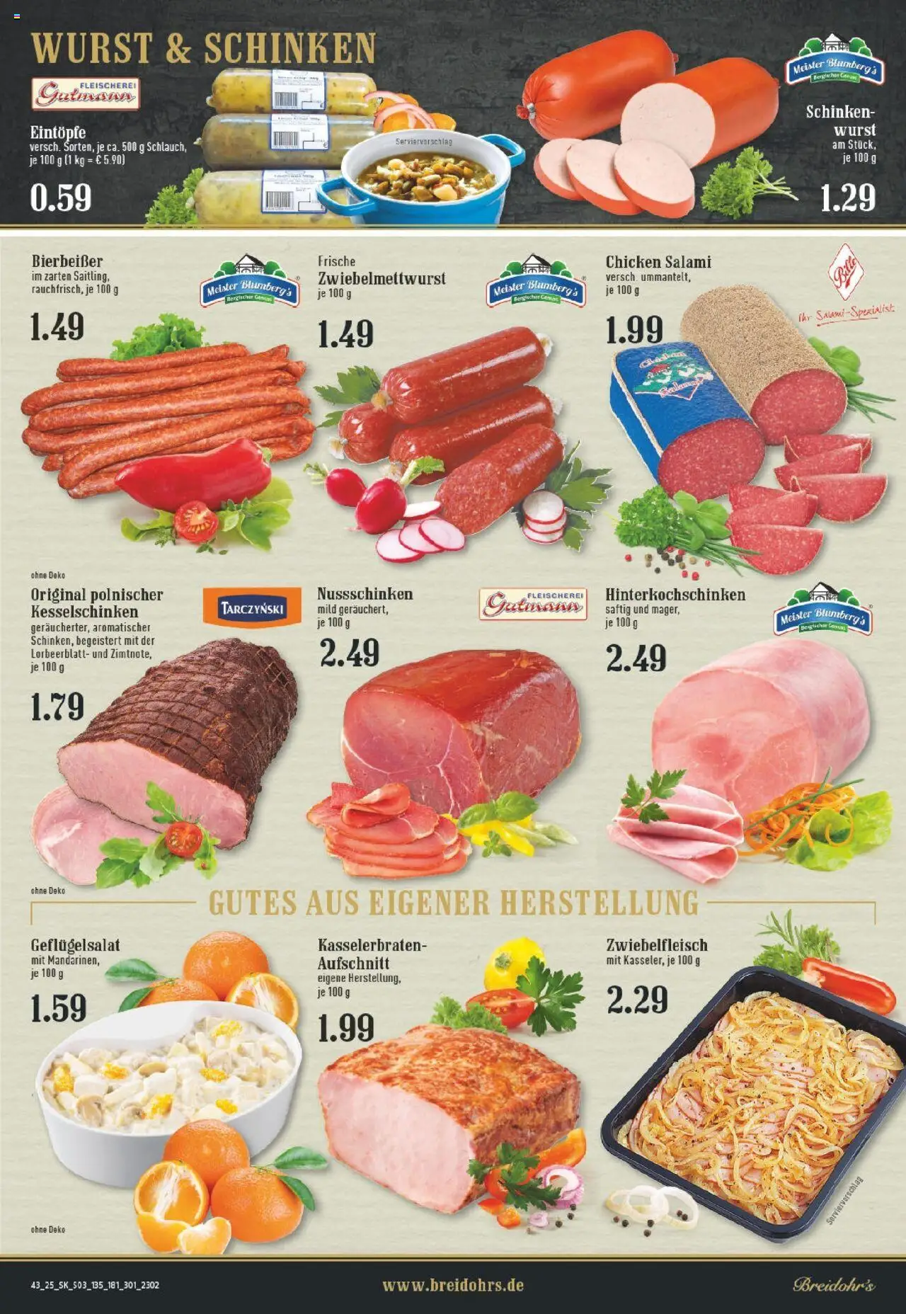Edeka prospekt Rösrath	 – gültig ab 19.10.2025 | Seite: 3 | Produkte: Wurst, Salami, Schinken