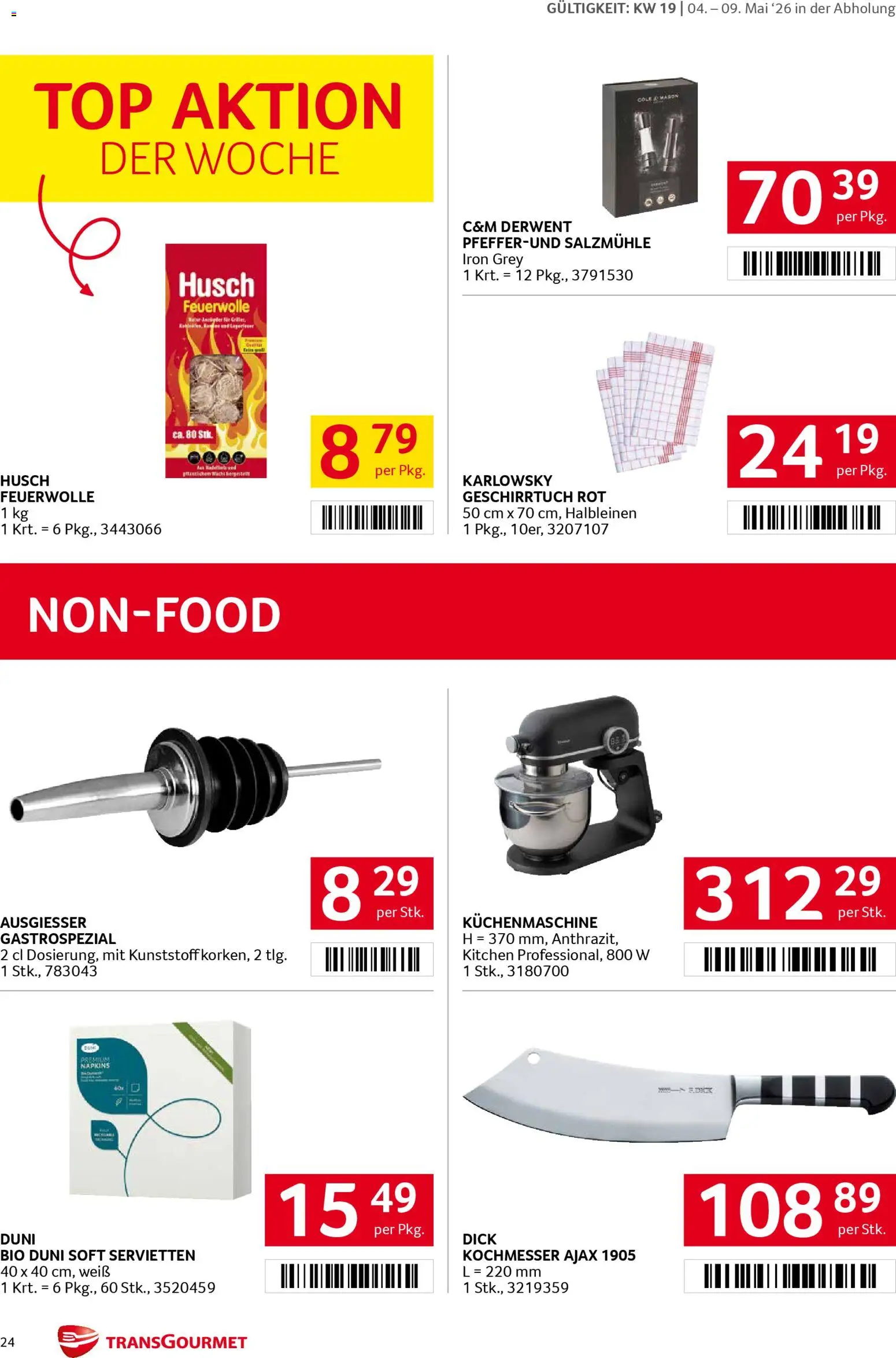 Transgourmet Flugblatt gültig ab 04.05.2026 | Seite: 24