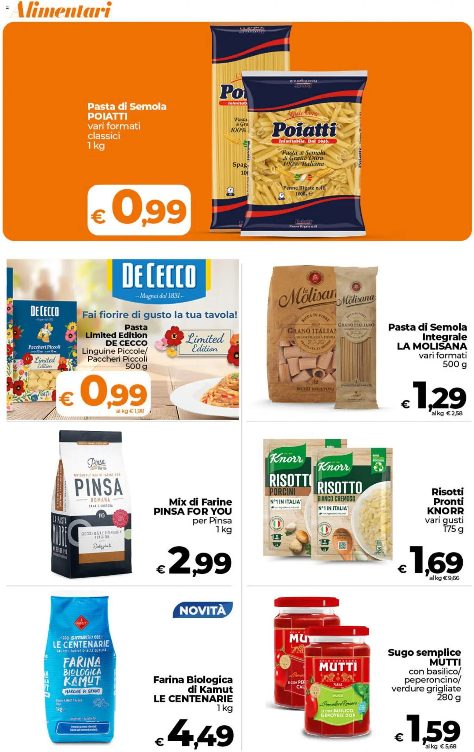 Volantino Ipercoop del 28.04.2026 | Pagina: 30 | Prodotti: Farina, Pasta, Mutti, Sugo