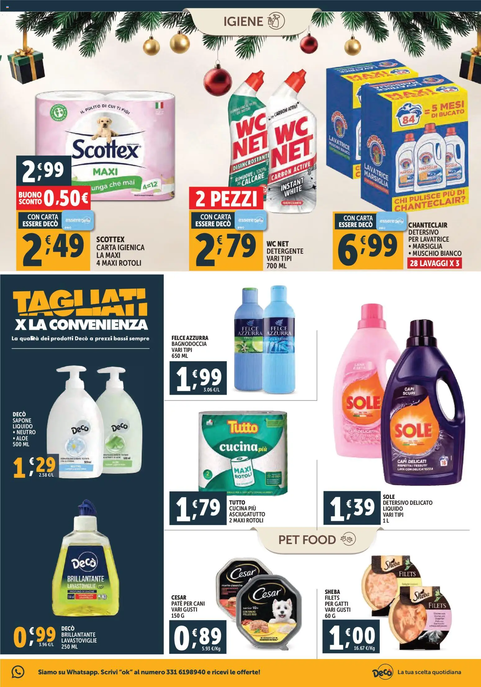 Volantino Decò del 02.12.2025 | Pagina: 19 | Prodotti: Detergente, Limone, Lavastoviglie, WC