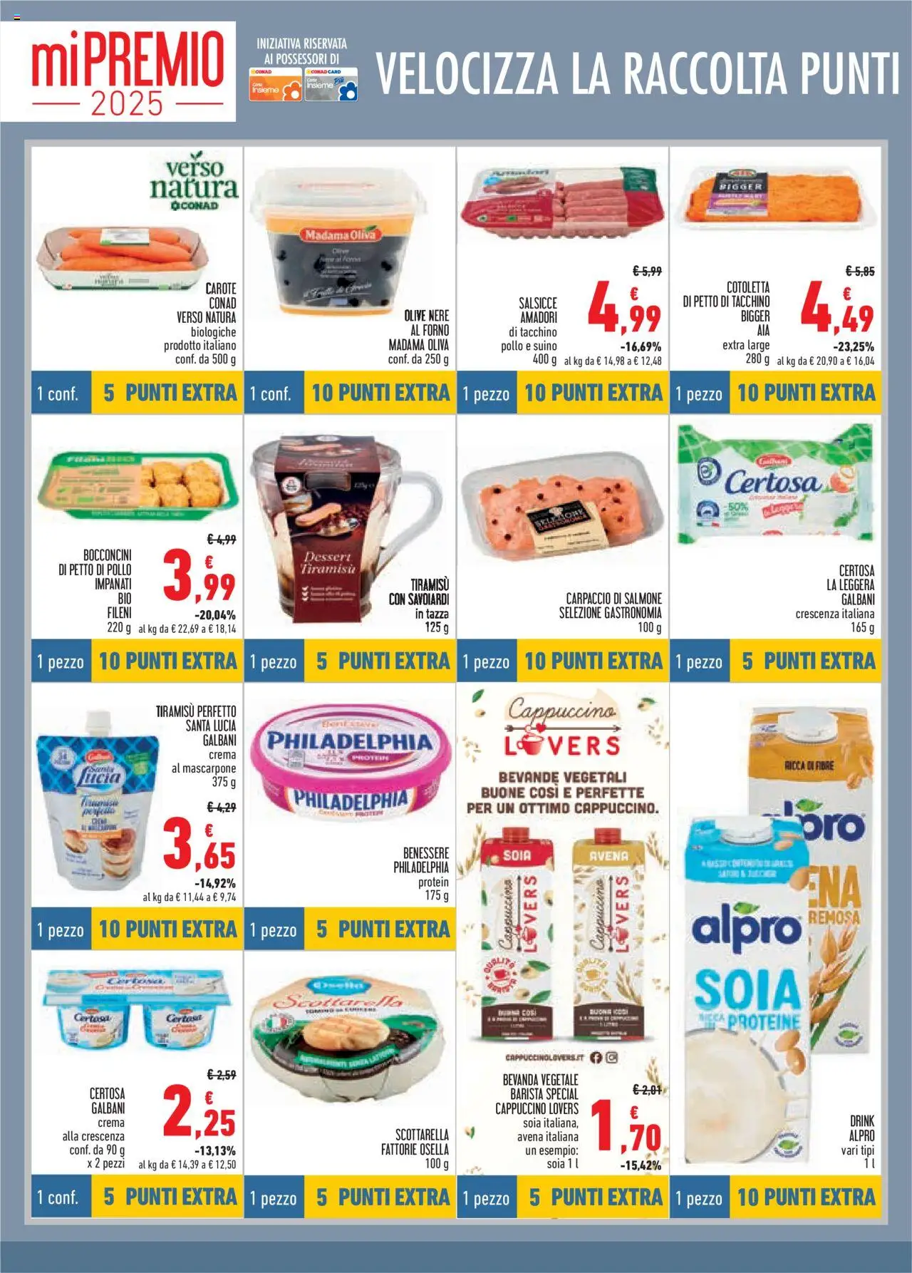 Volantino Conad del 11.09.2025 | Pagina: 10 | Prodotti: Salmone, Carote, Olive, Mascarpone