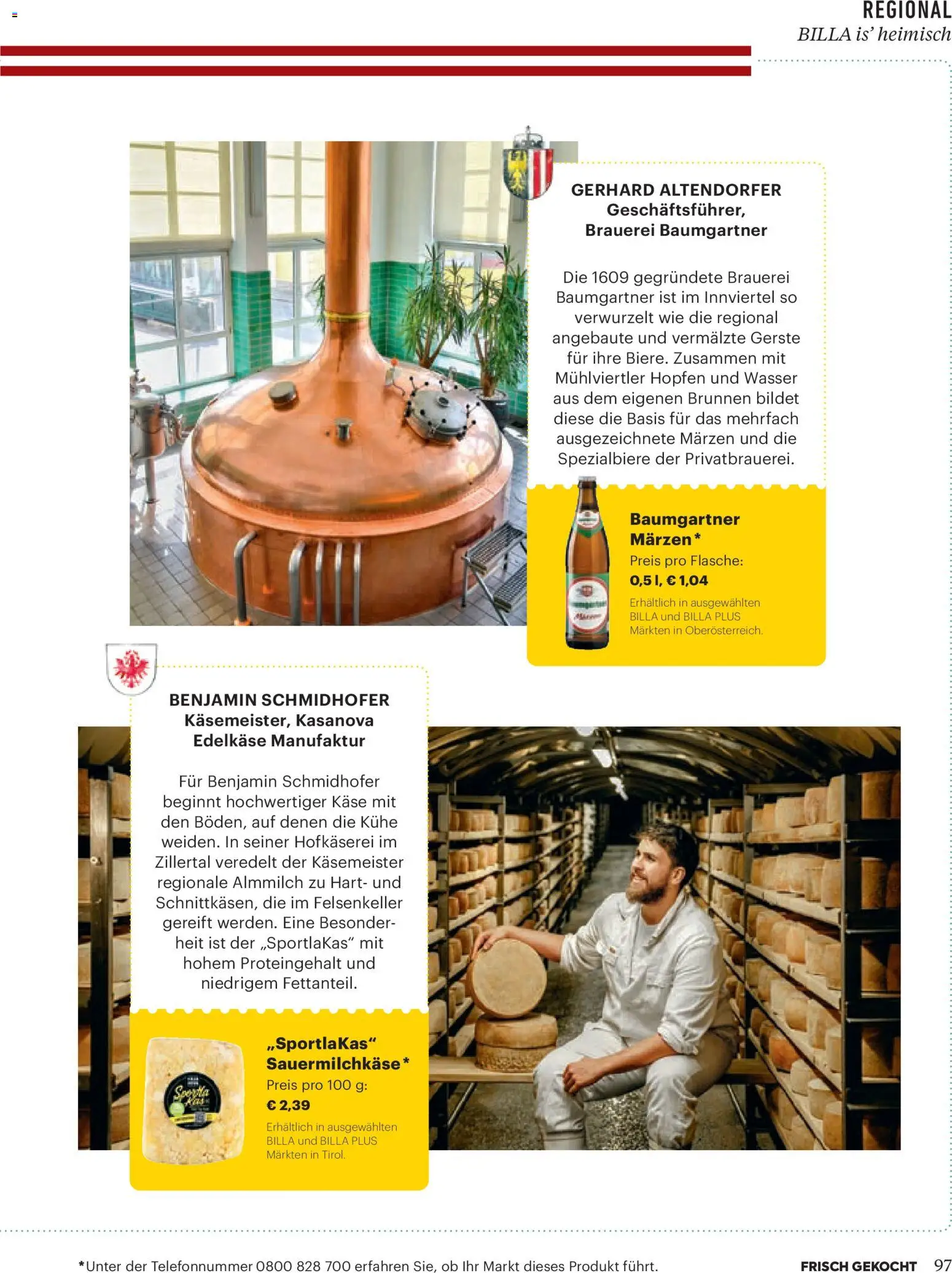 Billa Frisch Gekocht gültig ab 01.05.2026 | Seite: 97 | Produkte: Wasser, Käse