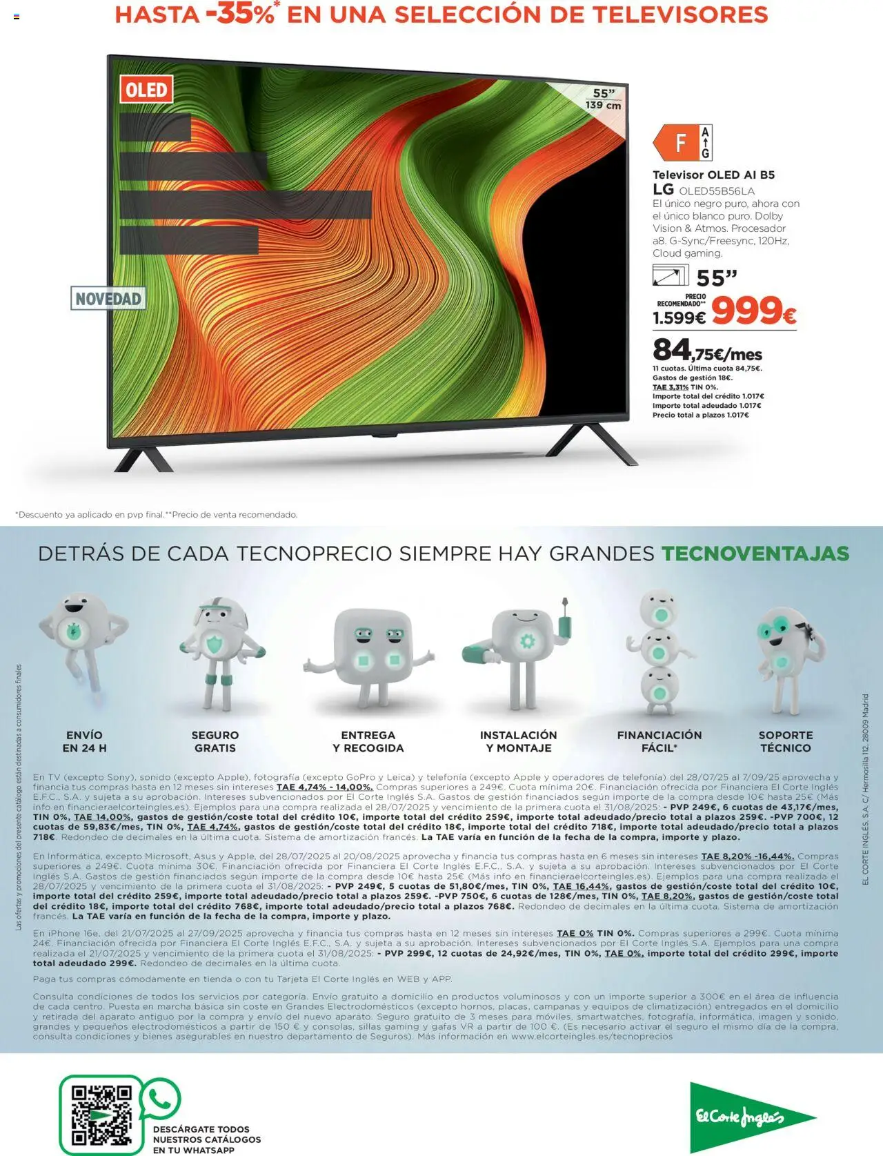 El Corte Inglés ofertas │ válido desde el 07.08.2025 | Página: 12 | Productos: Apple, Iphone, Televisor