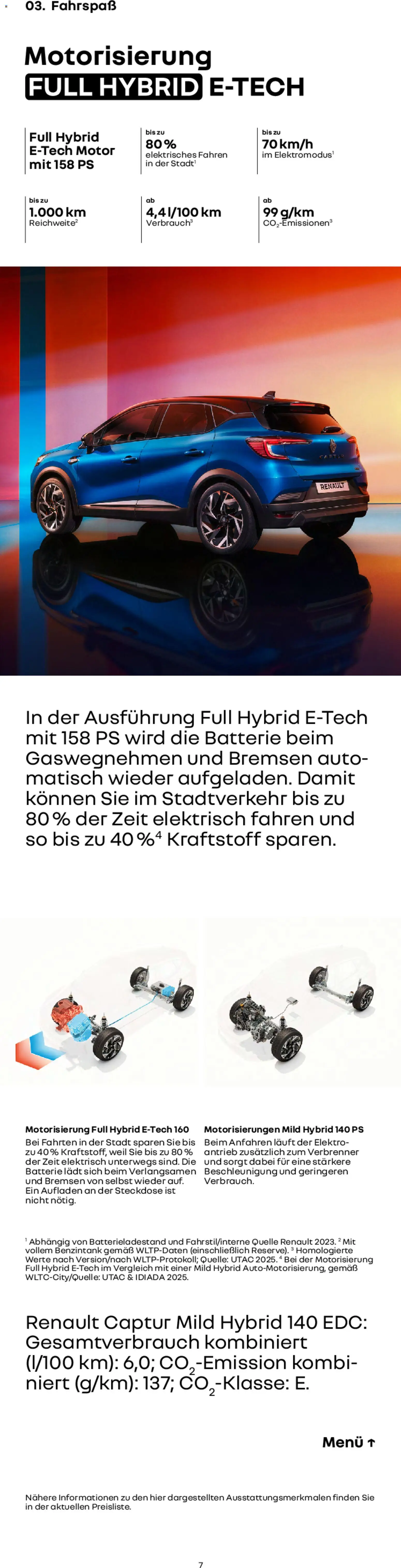 Renault Captur – gültig ab 01.10.2025 | Seite: 7 | Produkte: Steckdose, Batterie