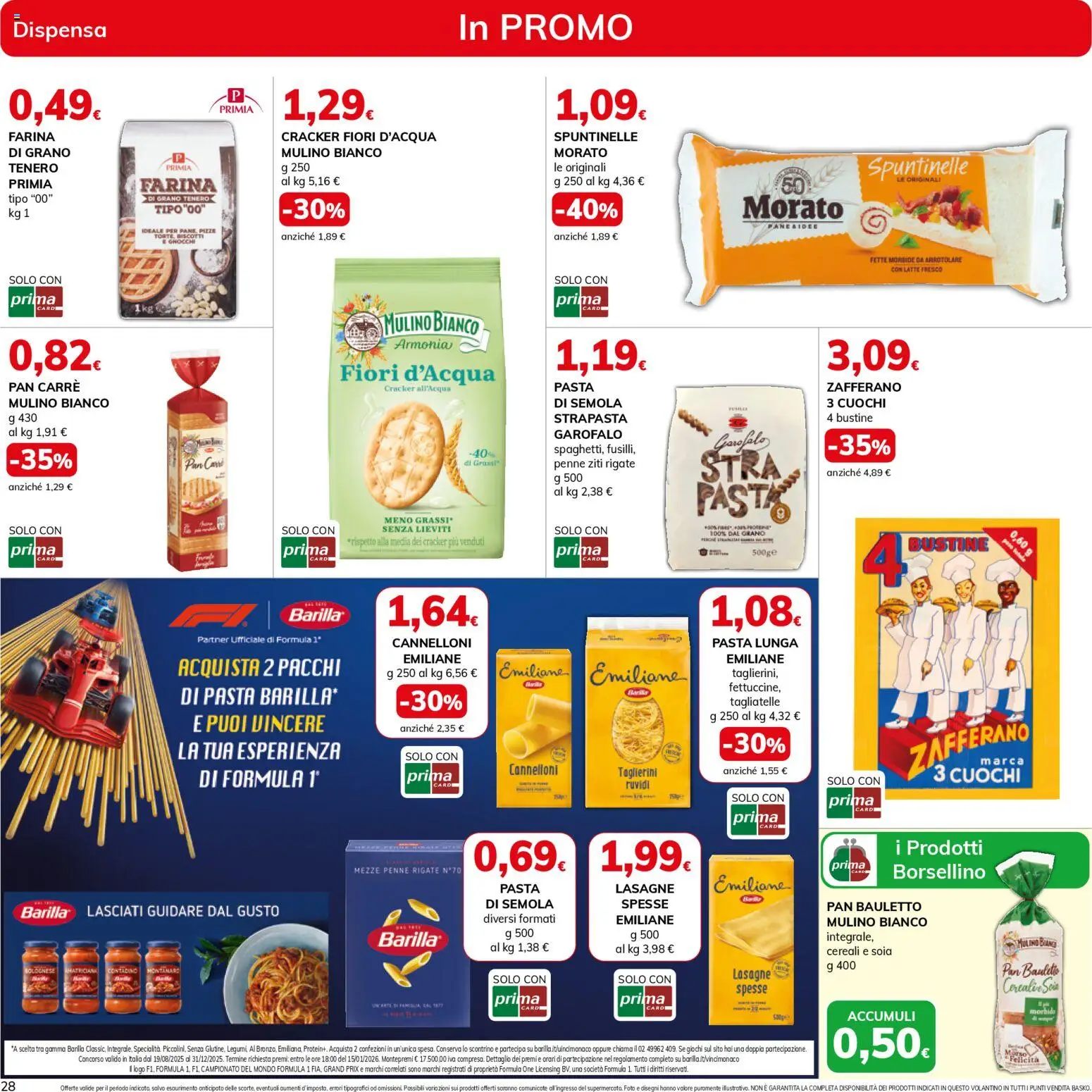 Volantino Basko del 09.12.2025 | Pagina: 28 | Prodotti: Tagliatelle, Latte, Farina, Penne