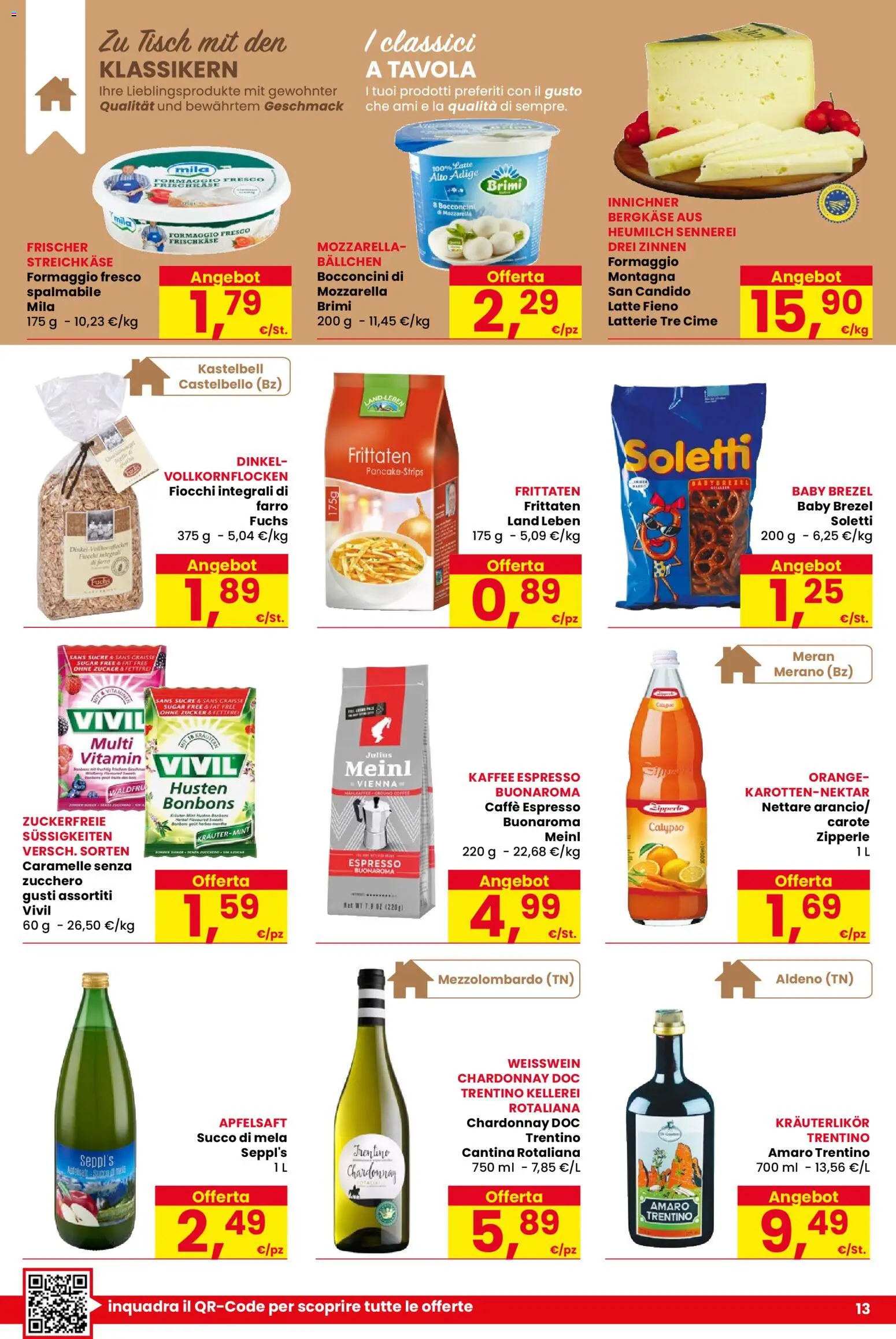 Volantino Despar del 25.11.2025 | Pagina: 13 | Prodotti: Caffè, Latte, Formaggio, Amaro