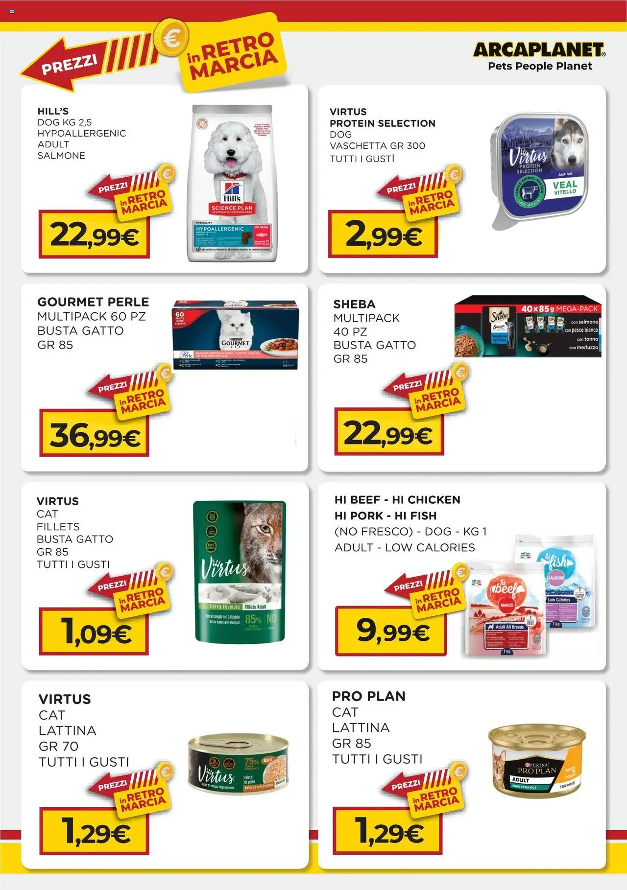 Volantino Arcaplanet del 25.08.2025 | Pagina: 3 | Prodotti: Manzo, Merluzzo, Vitello, Tonno
