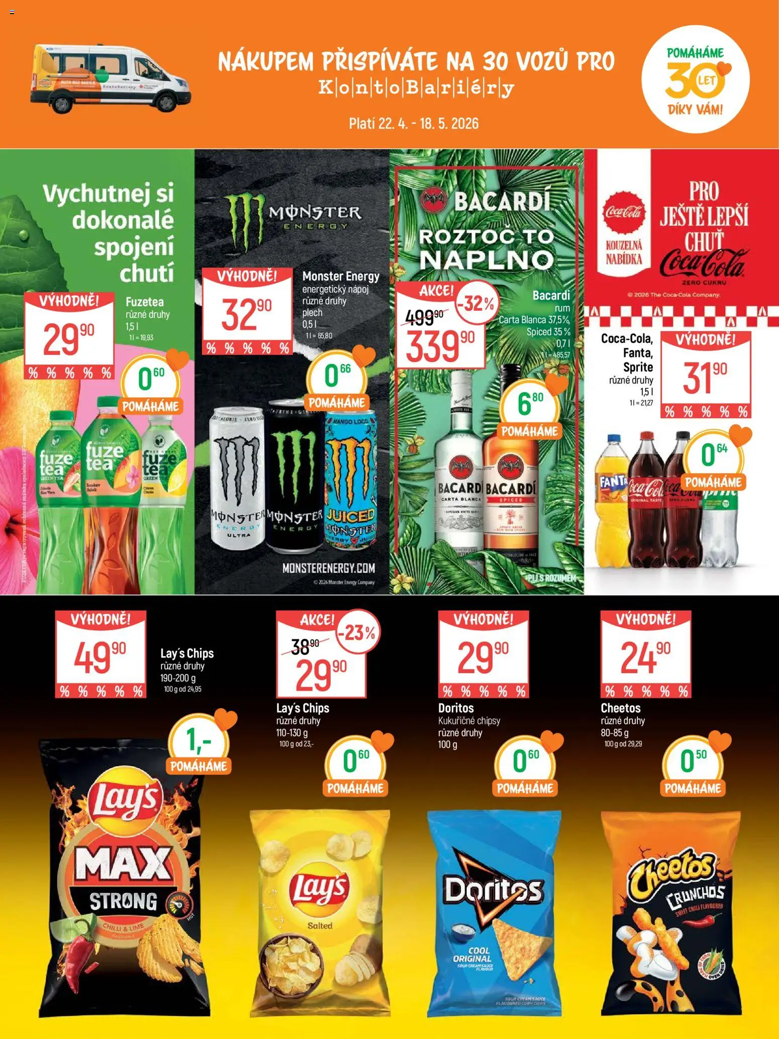 Globus leták - Pardubice od 22.04.2026 | Strana: 16 | Produkty: Monster, Coca cola, Chipsy, Cola