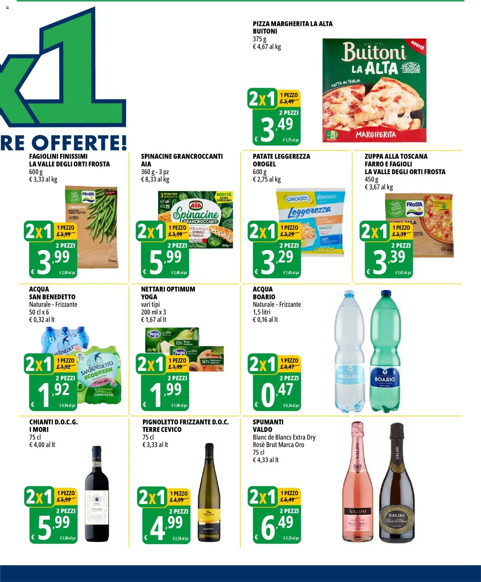 Volantino Tigros del 11.02.2026 | Pagina: 3 | Prodotti: Teglia, Fagioli, Acqua, Spinaci