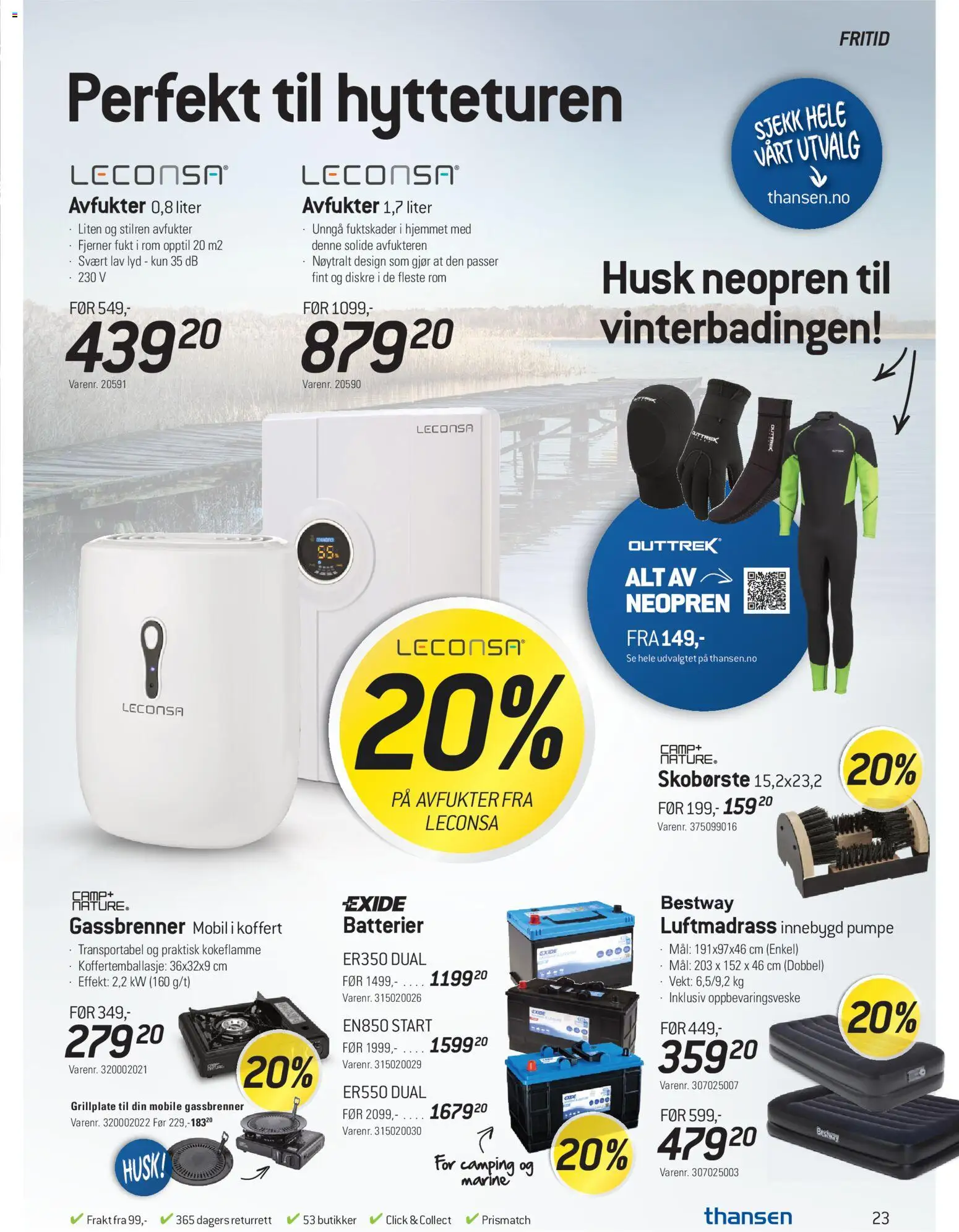 {H1} | Side: 23 | Produkter: Pumpe, Koffert, Сантехнічне кріплення, Luftmadrass