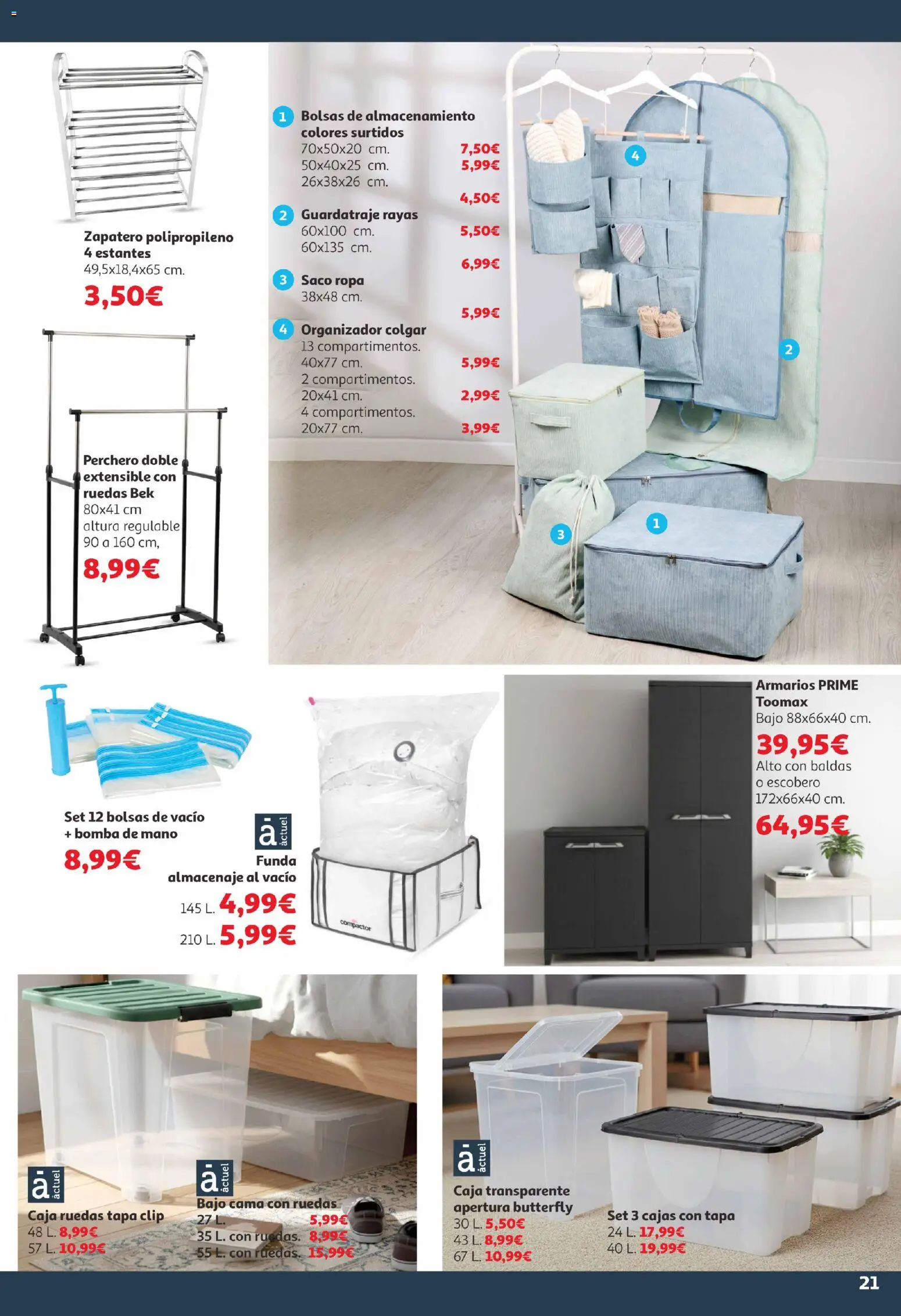 Alcampo -  Canarias │ válido desde el 09.01.2026 | Página: 21 | Productos: Zapatero, Ropa, Funda, Caja