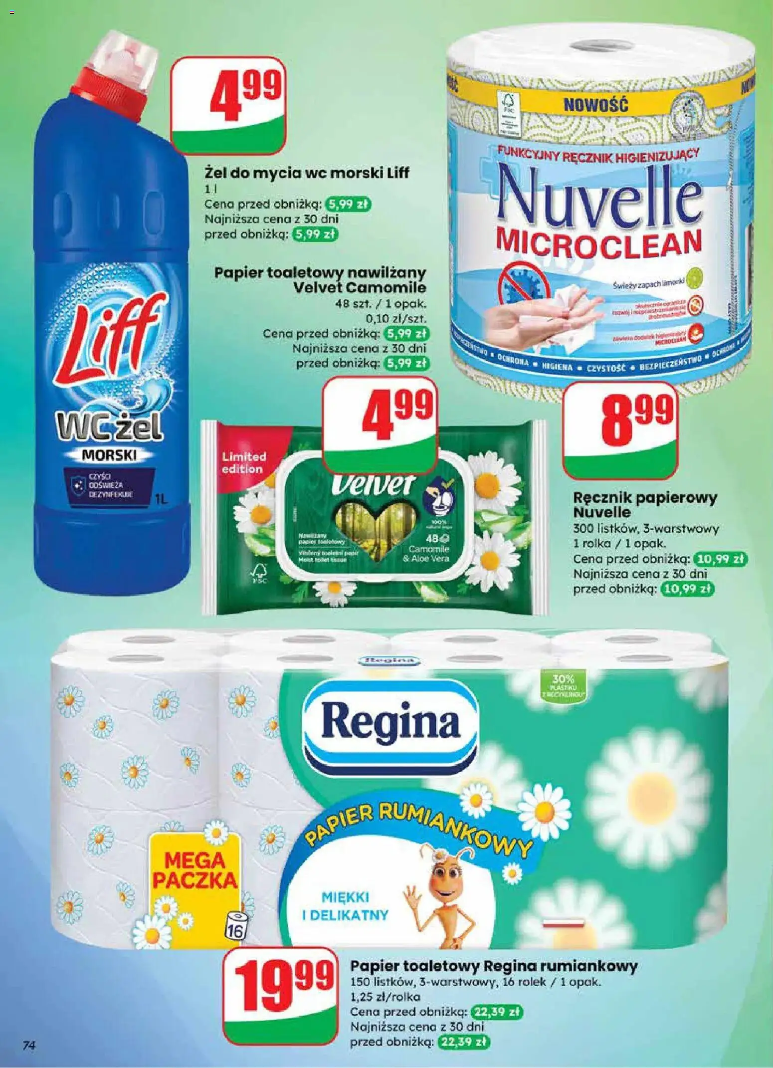 Dino gazetka od 18.03.2026 | Strona: 74 | Produkty: Papier toaletowy, Zapach, Ręcznik papierowy